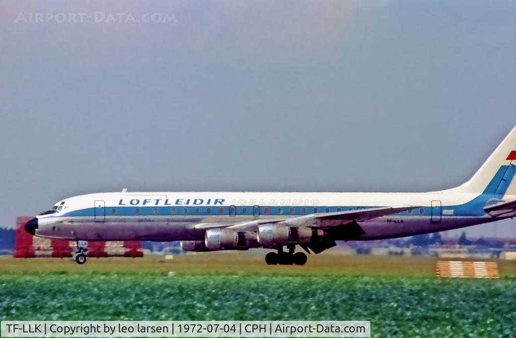 TF-LLK, 1965 Douglas DC-8-55F C/N 45818, Copenhagen 4.7.1972