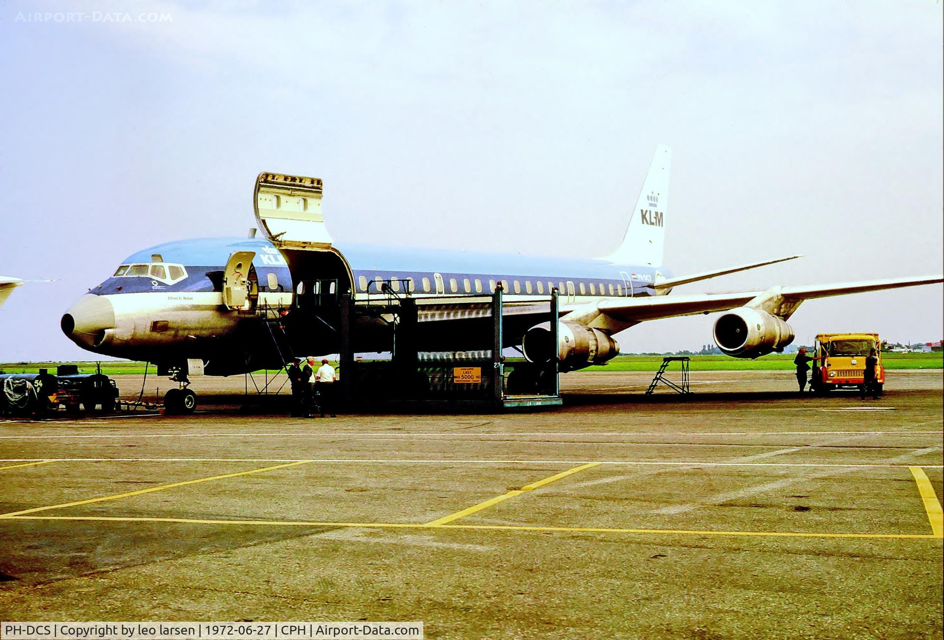 PH-DCS, 1964 Douglas DC-8-55(F) C/N 45683, Copenhagen 27.6.1972 