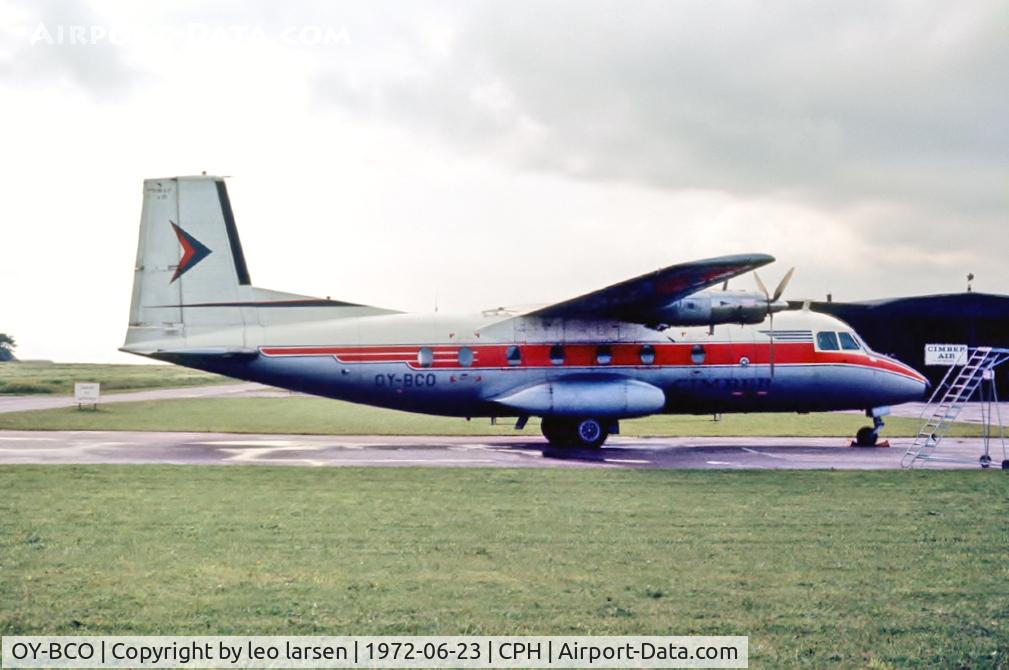 OY-BCO, 1967 Nord 262A C/N 33, Copenhagen 23.6.1972