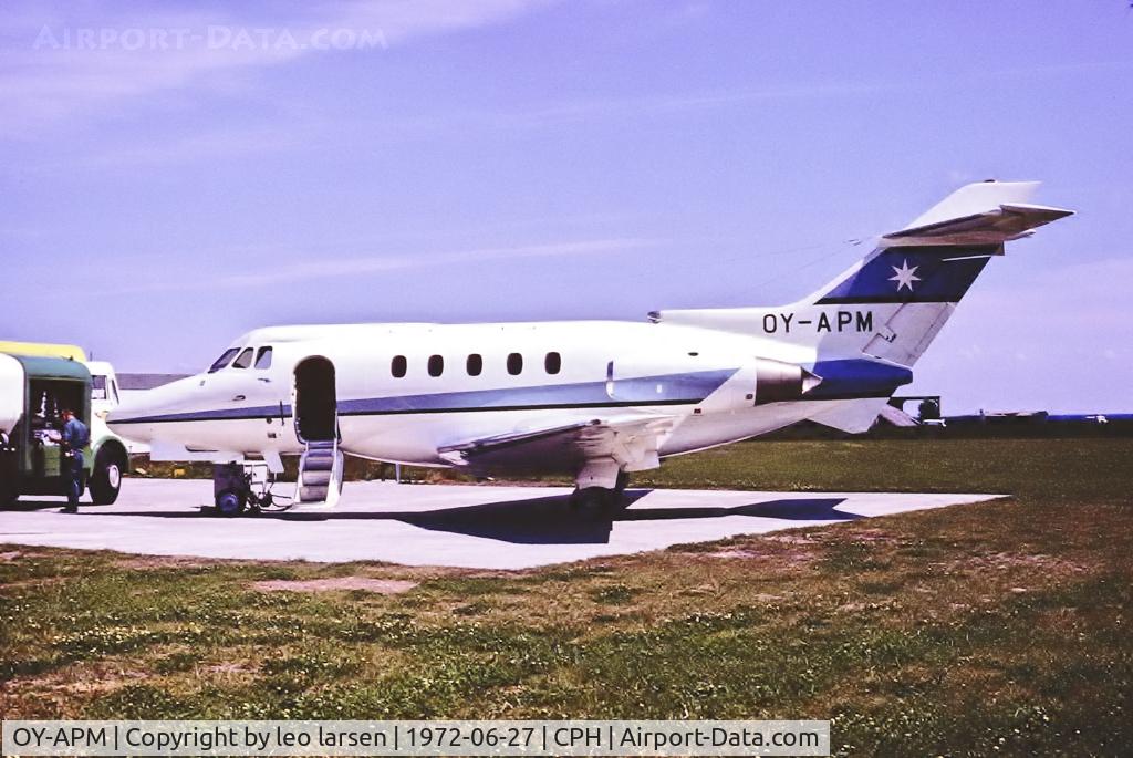 OY-APM, 1972 Hawker Siddeley HS.125 Series 403B C/N 25253, Copenhagen 26.6.72