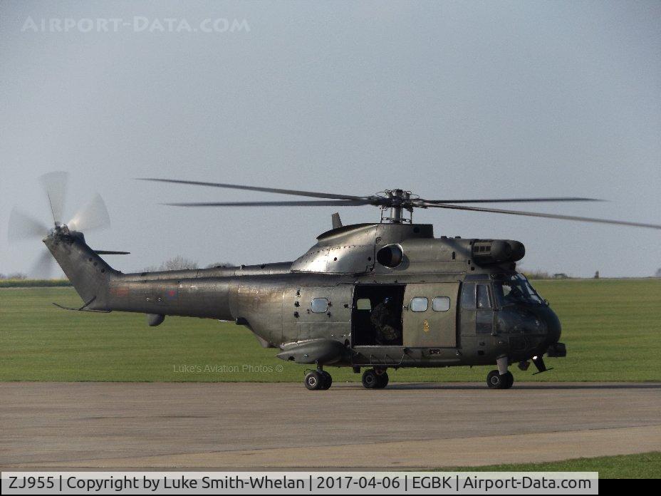 ZJ955, Aerospatiale Puma HC.2 C/N 1363, From Sywell Aerodrome on Thursday.