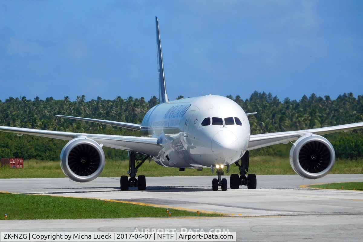 ZK-NZG, 2014 Boeing 787-9 Dreamliner Dreamliner C/N 37963, Malo e lelei in Tonga