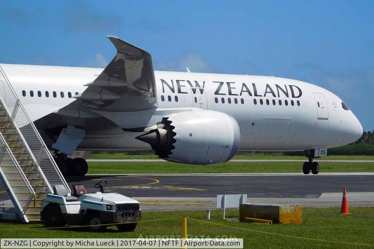 ZK-NZG, 2014 Boeing 787-9 Dreamliner Dreamliner C/N 37963, Malo e lelei in Tonga