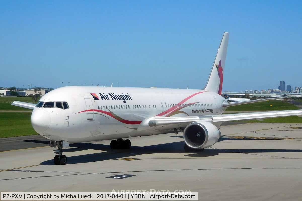 P2-PXV, 1999 Boeing 767-341/ER C/N 30341, At Brisbane
