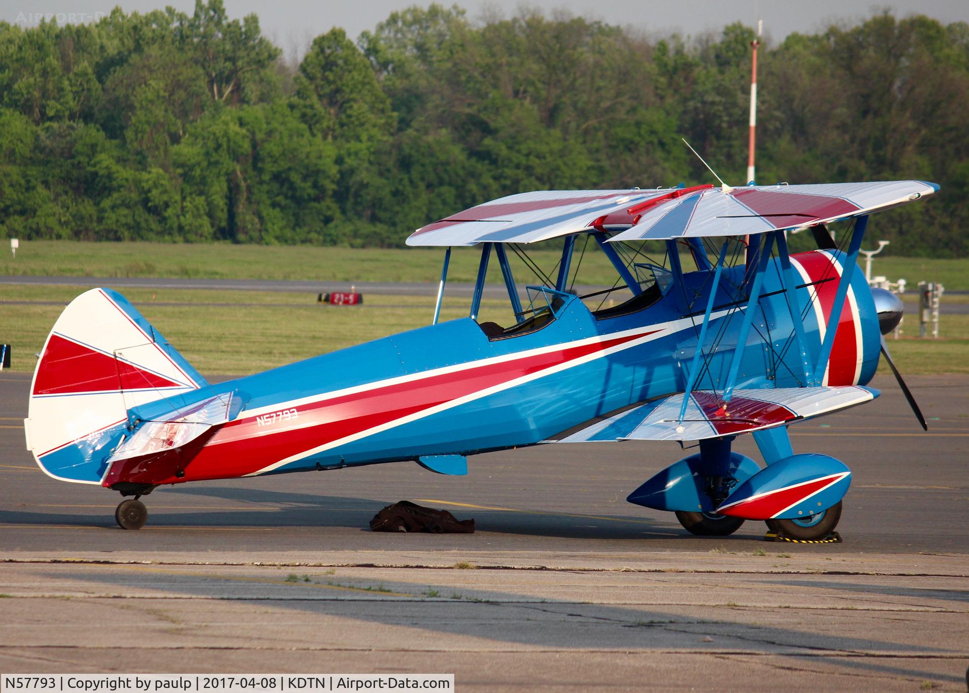 N57793, 1941 Boeing A75N1(PT17) C/N 75-2380, At Downtown Shreveport.