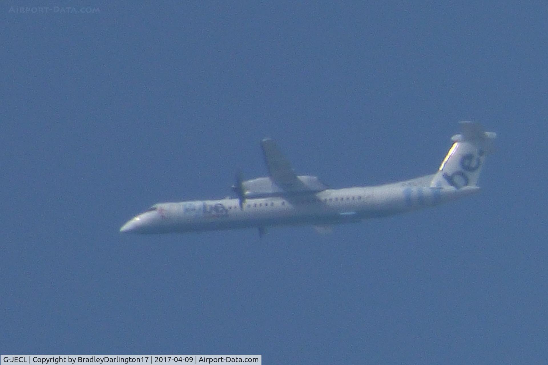 G-JECL, 2005 De Havilland Canada DHC-8-402Q Dash 8 C/N 4114, Bombardier Dash 8 Q400 on route NQY at 16:00