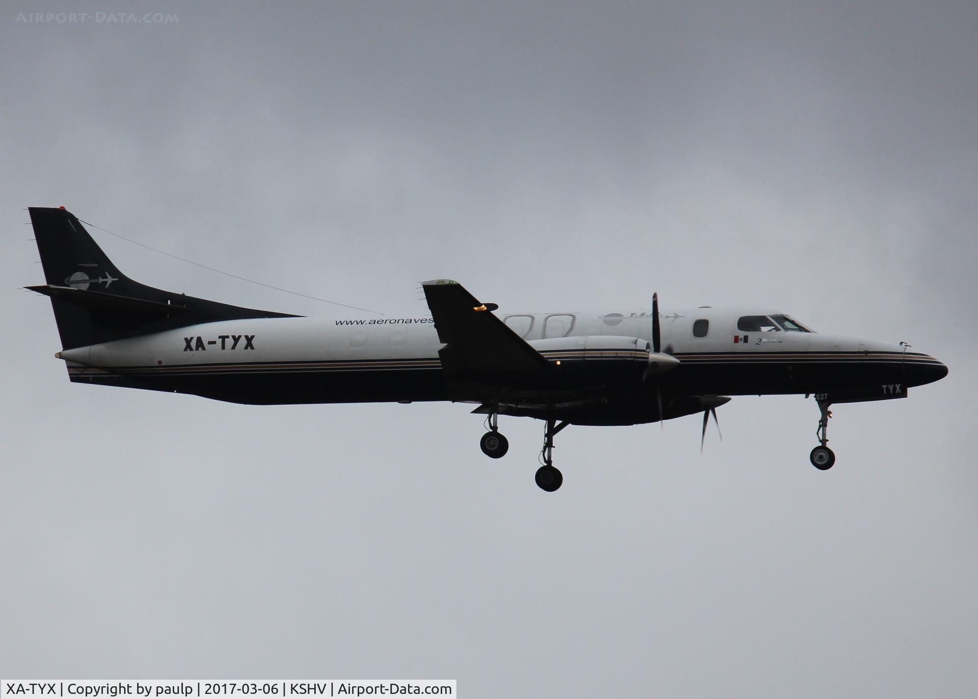 XA-TYX, 1985 Fairchild Swearingen SA-227AC Metro III C/N AT-626B, At Shreveport Regional.