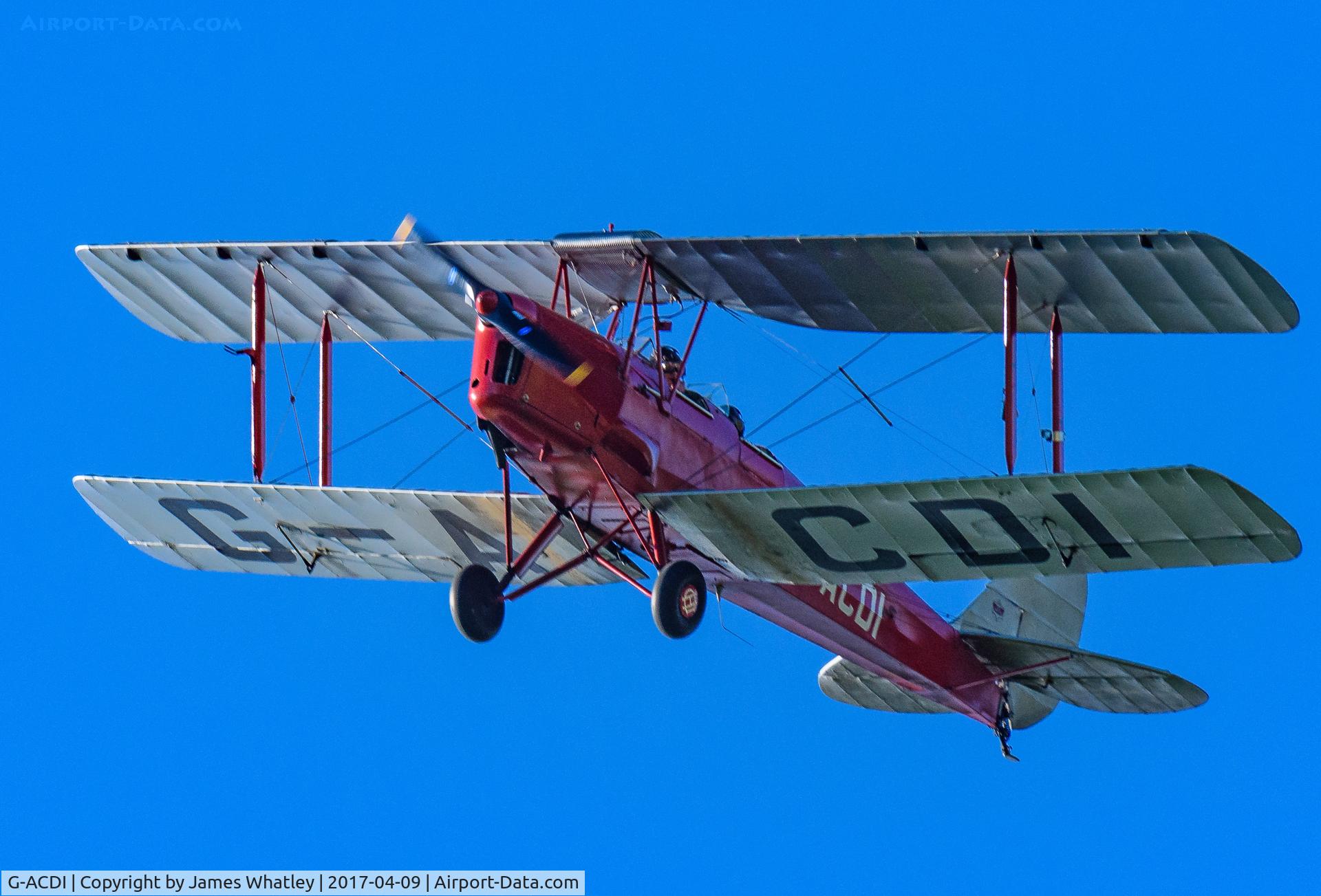 G-ACDI, 1933 De Havilland DH-82A Tiger Moth II C/N 3182, Over Berwick St James, Wiltshire
