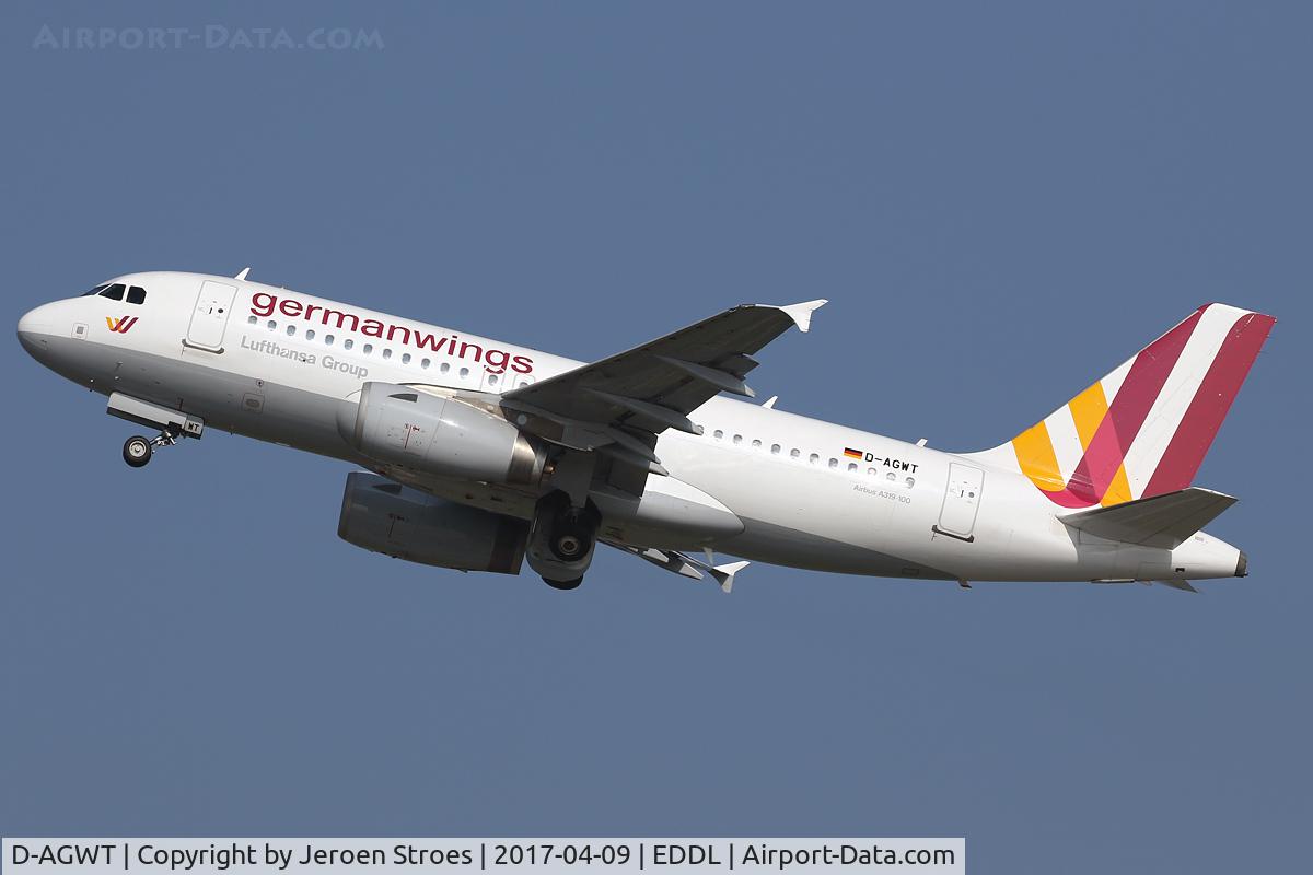 D-AGWT, 2012 Airbus A319-132 C/N 5043, Dusseldorf Airport