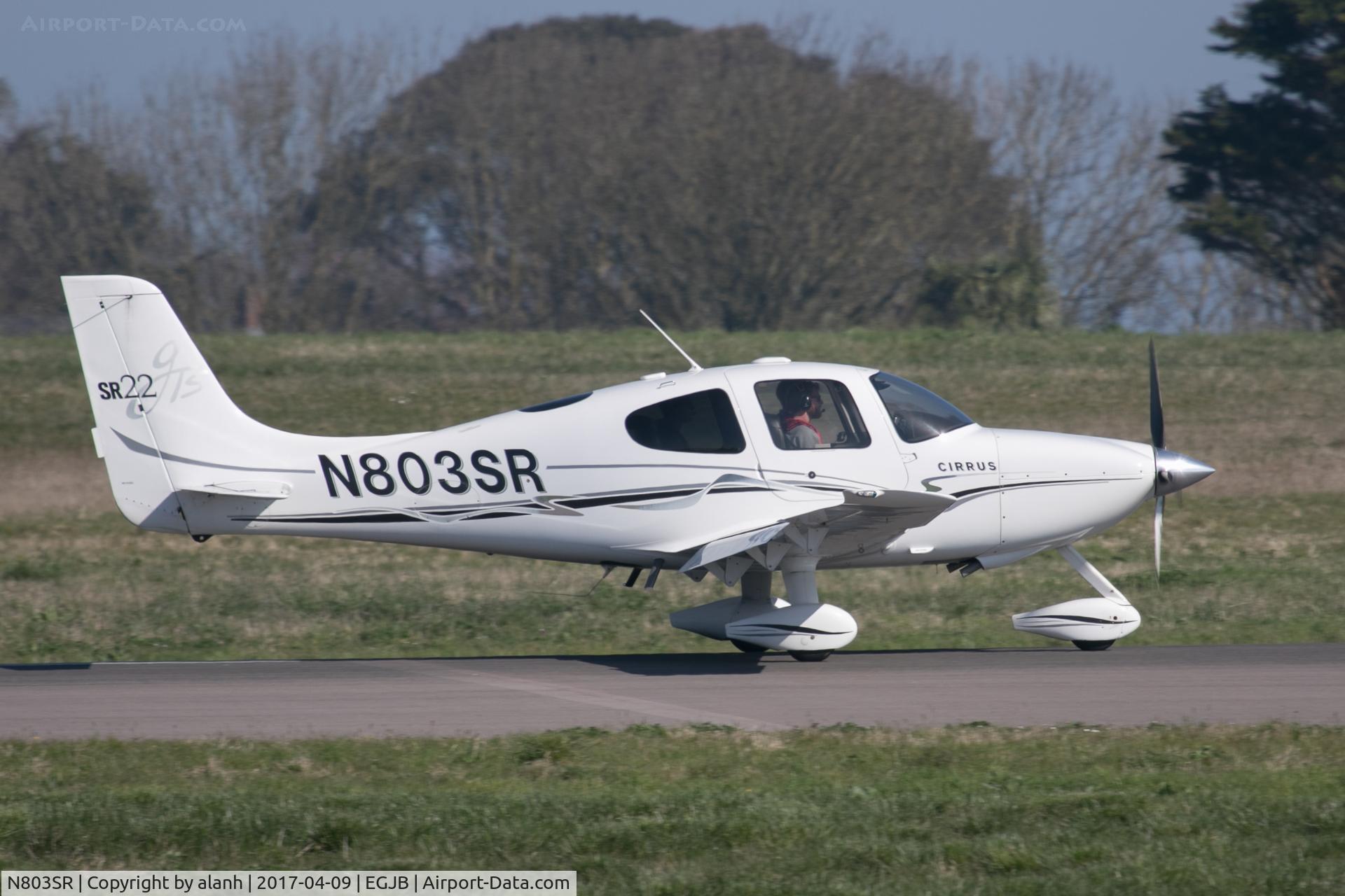 N803SR, 2006 Cirrus SR22 GTS C/N 1959, Rolling out at Guernsey