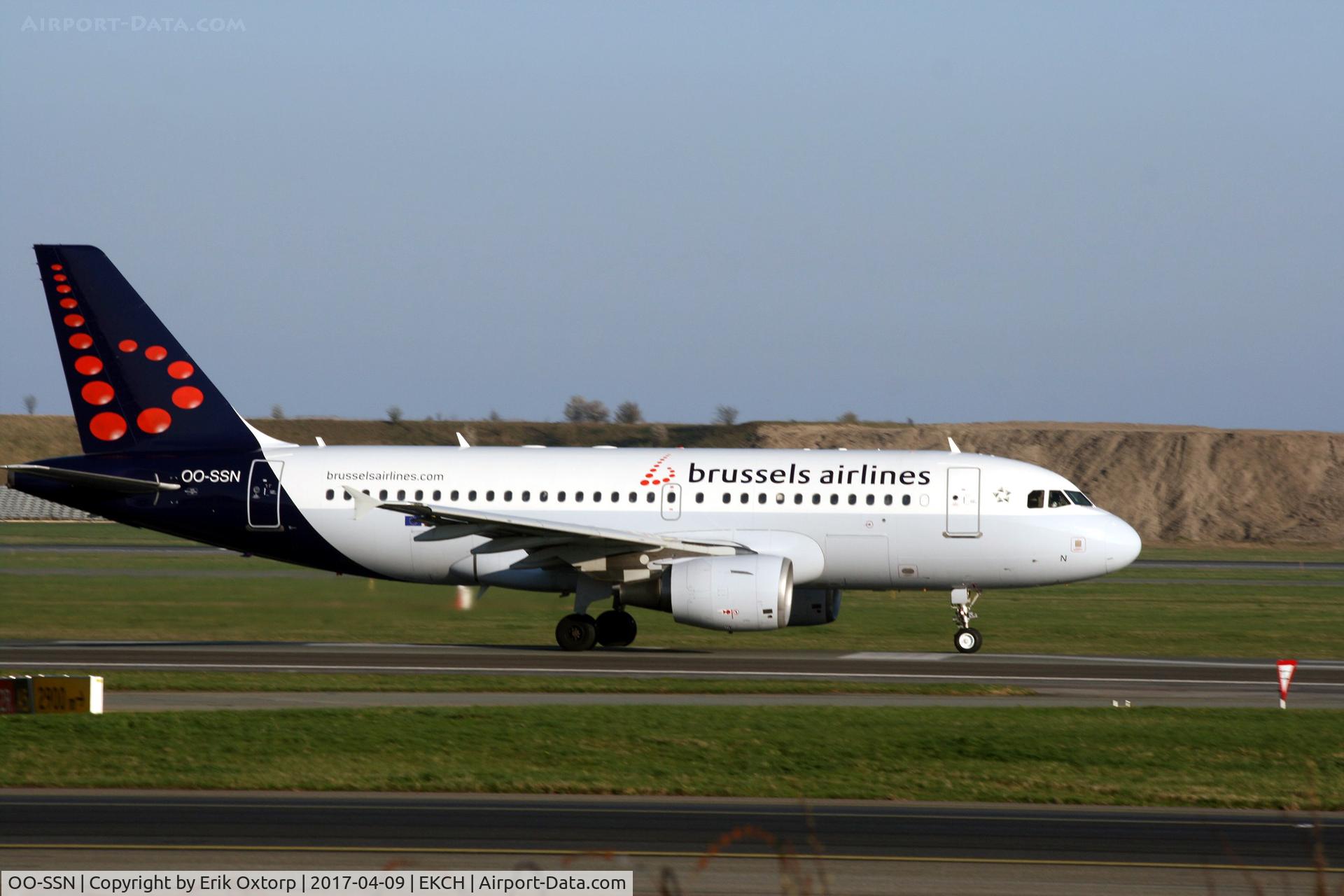 OO-SSN, 2003 Airbus A319-112 C/N 1963, OO-SSN taking off rw 22R