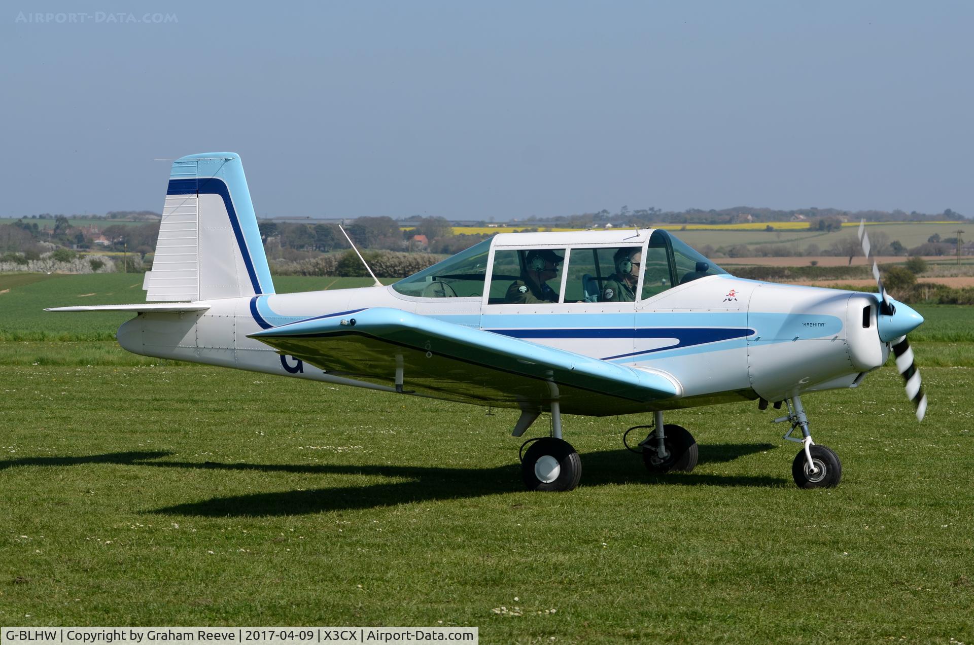 G-BLHW, 1980 Varga 2150A Kachina C/N VAC-161-80, Just landed at Northrepps.