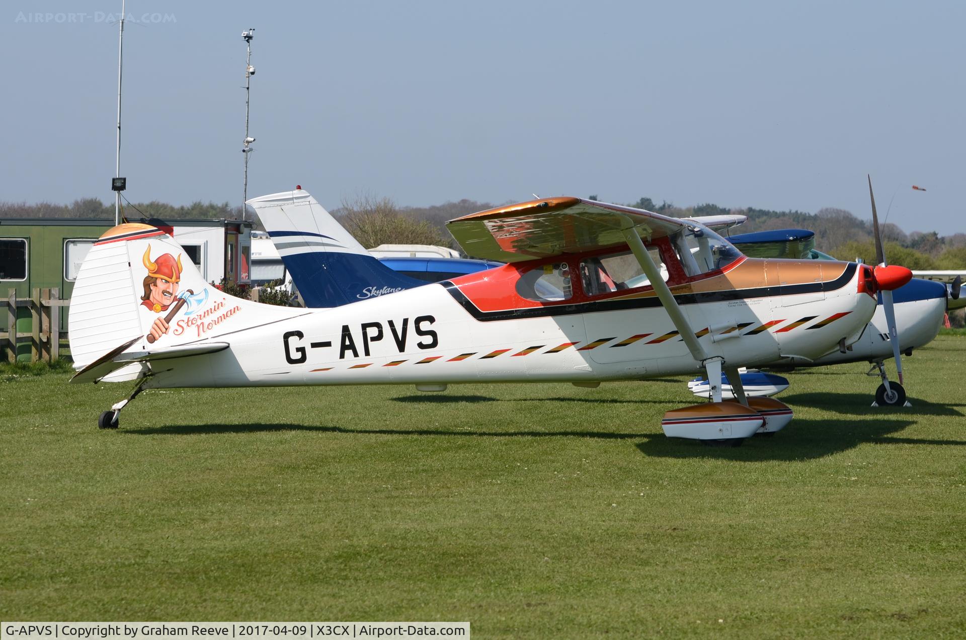 G-APVS, 1957 Cessna 170B C/N 26156, Parked at Northrepps.