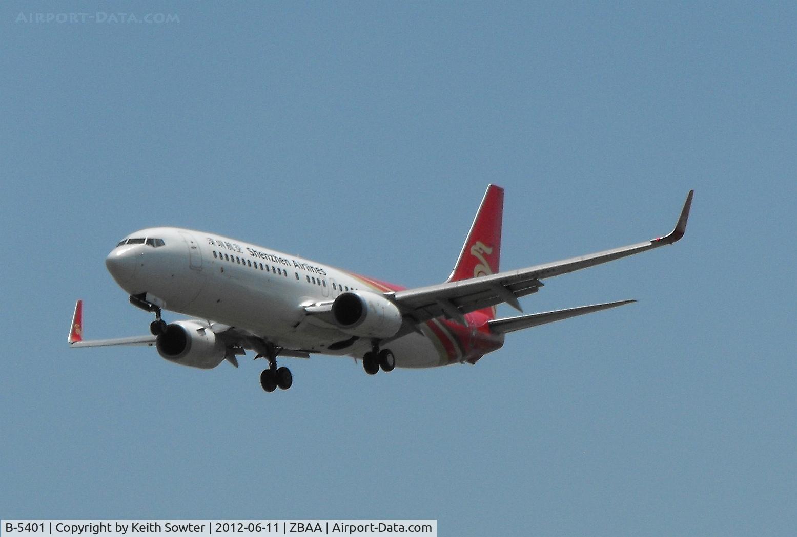 B-5401, 2008 Boeing 737-87L C/N 35530/2703, On short finals