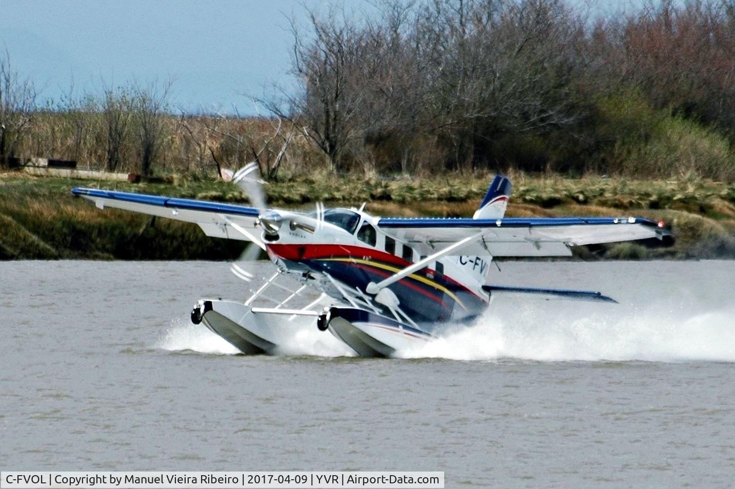 C-FVOL, 2016 Quest Kodiak 100 C/N 100-0187, Departure from the Fraser River.