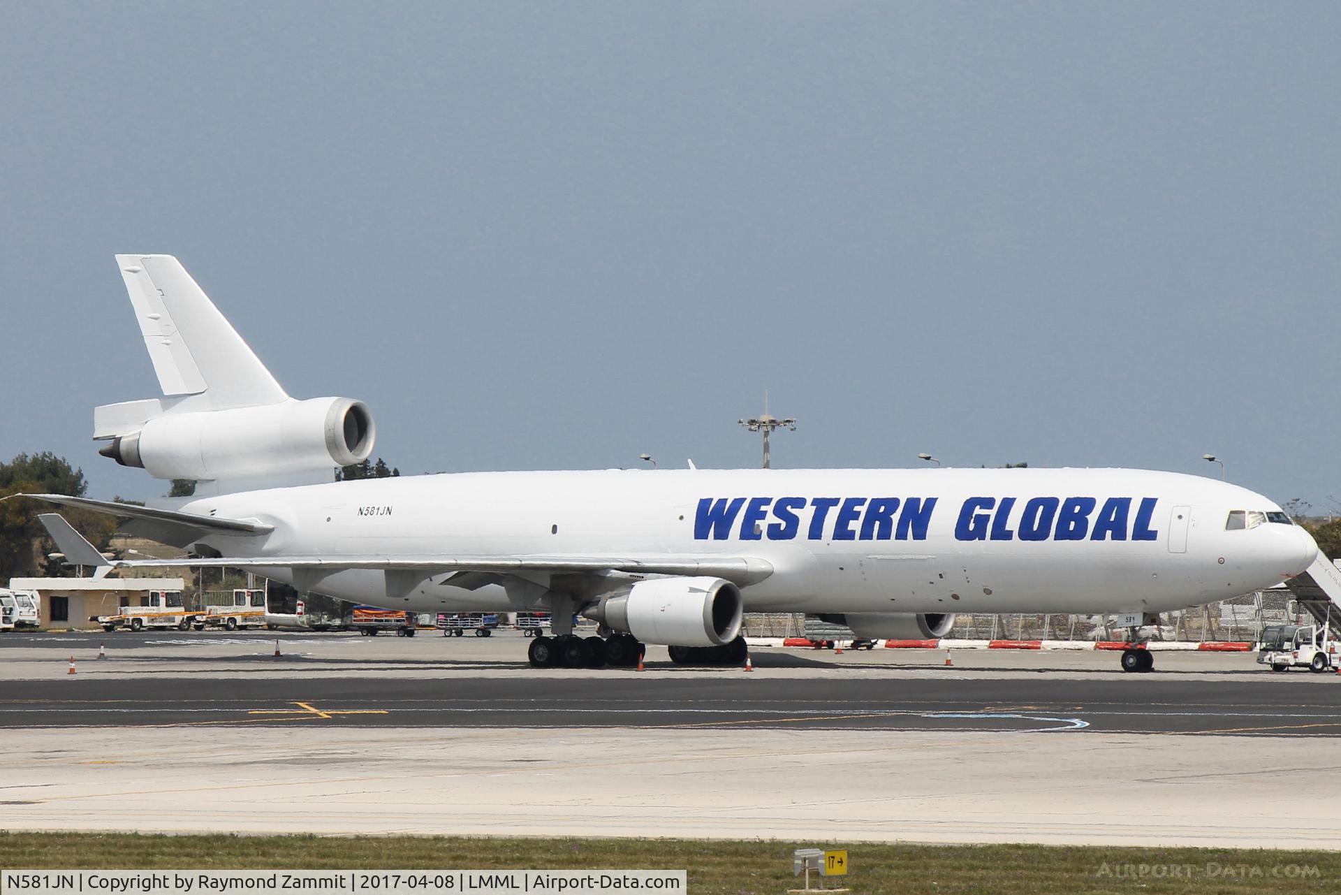 N581JN, McDonnell Douglas MD-11 C/N 48581, McDonnell Douglas MD11 N581JN Western Global Airlines