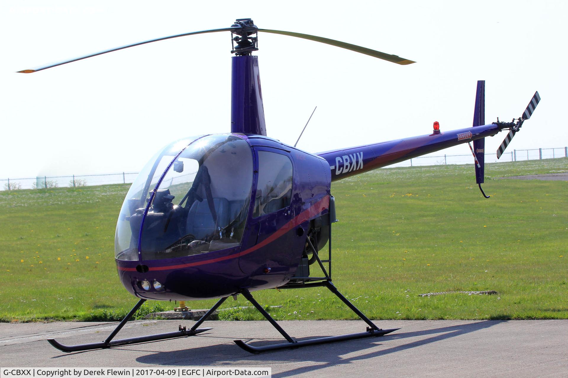 G-CBXX, 2002 Robinson R44 Clipper C/N 1264, Clipper, written off at Conlig near Bangor NI in 2004.
Seen at the Cardiff Heliport Open Day.