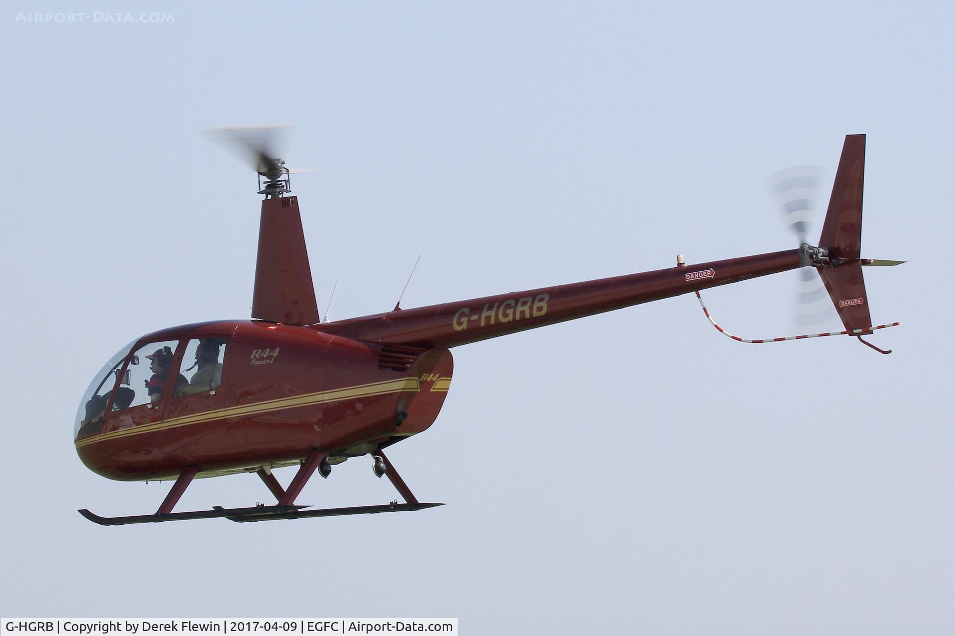 G-HGRB, 2000 Robinson R44 Raven C/N 0776, Raven, A T Aviation Sales Ltd Dunkeswell Devon based, seen at the Cardiff Heliport Open Day.