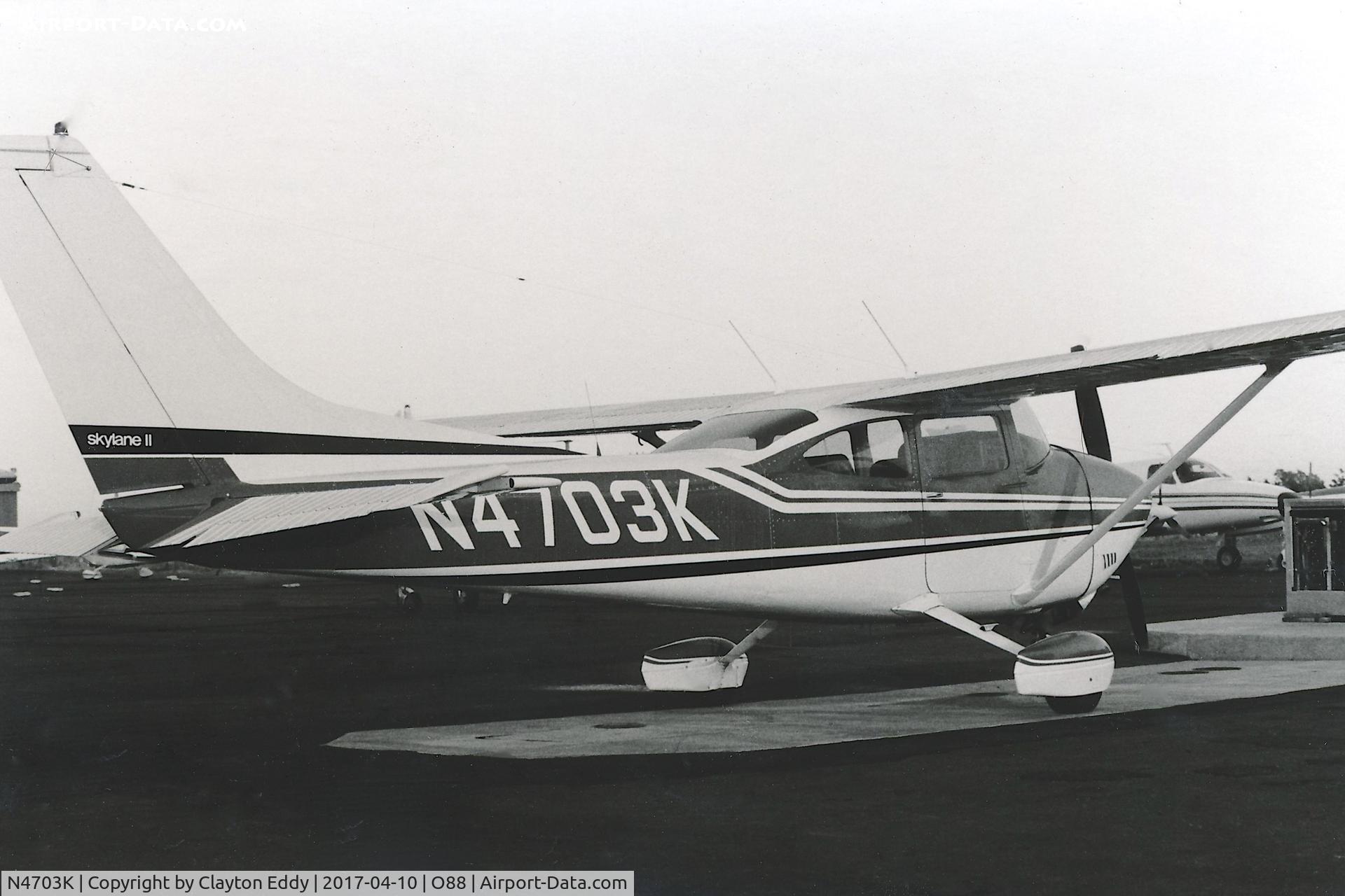N4703K, 1975 Cessna 182P Skylane C/N 18263702, Not sure the color, late 70's I'm guessing.