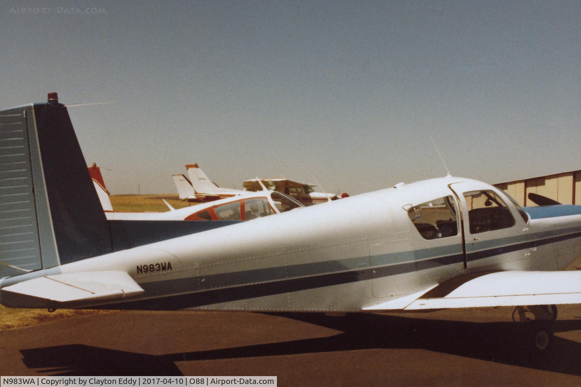 N983WA, 1968 SIAI-Marchetti S-205-22R C/N 4-124, Old Rio Vista Airport in California late 1970's