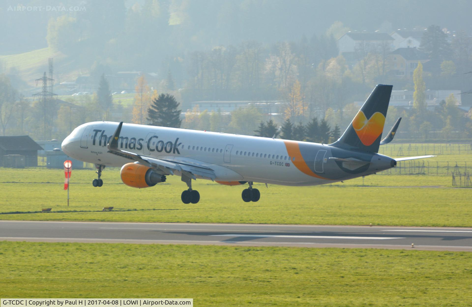 G-TCDC, 2013 Airbus A321-211 C/N 5872, A321 seconds from touching down at LOWI