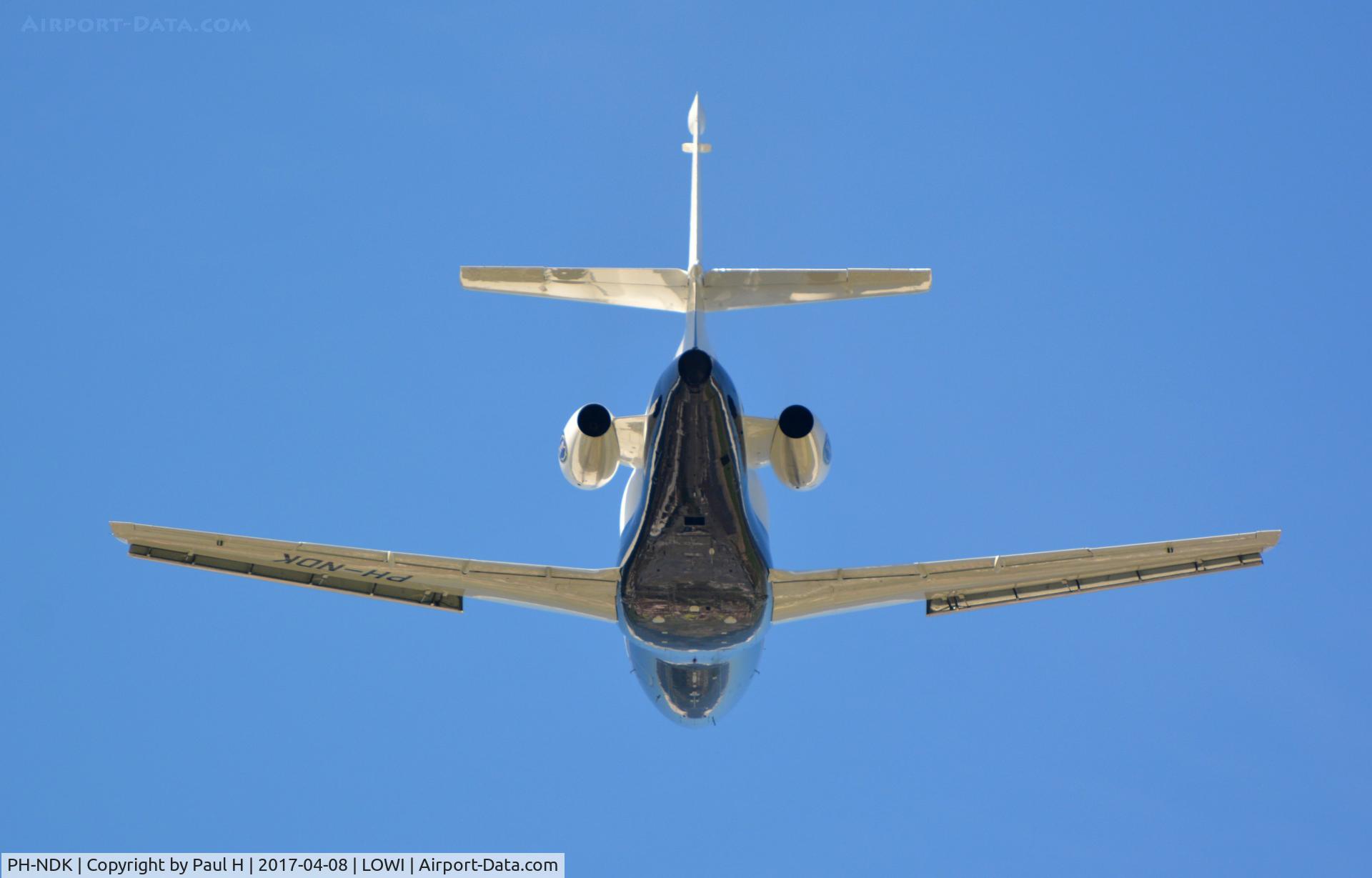 PH-NDK, 1998 Dassault Falcon 900B C/N 175, Rocketing out of LOWI, Innsbruck
