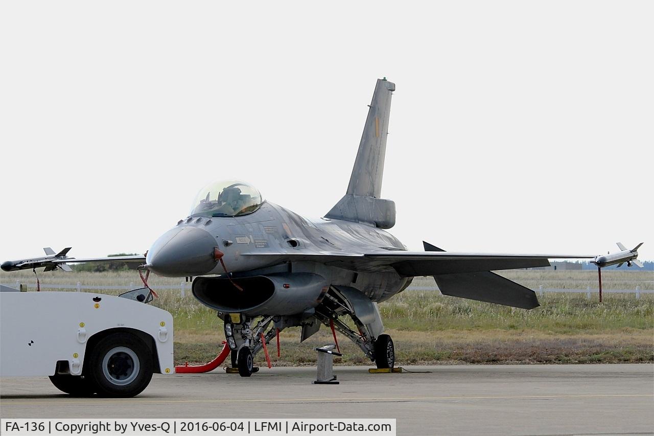 FA-136, SABCA F-16AM Fighting Falcon C/N 6H-136, SABCA F-16AM Fighting Falcon, Flight line, Istres-Le Tubé Air Base 125 (LFMI-QIE) open day 2016