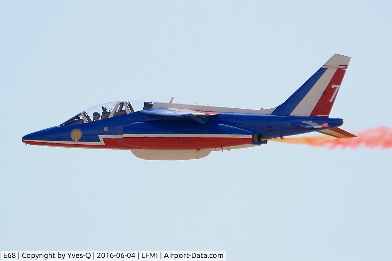 E68, Dassault-Dornier Alpha jet E C/N E68, Dassault-Dornier Alpha Jet E (F-TEMO), Athos 07 of Patrouille de France 2016, Istres-Le Tubé Air Base 125 (LFMI-QIE) open day 2016