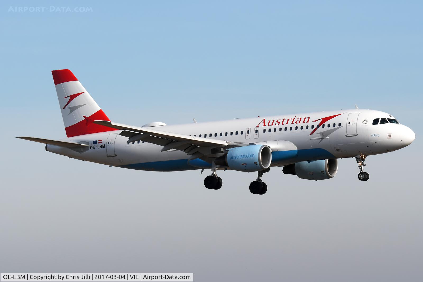 OE-LBM, 2001 Airbus A320-214 C/N 1504, Austrian Airlines