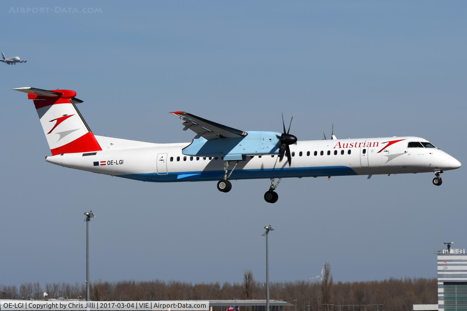 OE-LGI, 2004 De Havilland Canada DHC-8-402Q Dash 8 C/N 4100, Austrian Airlines