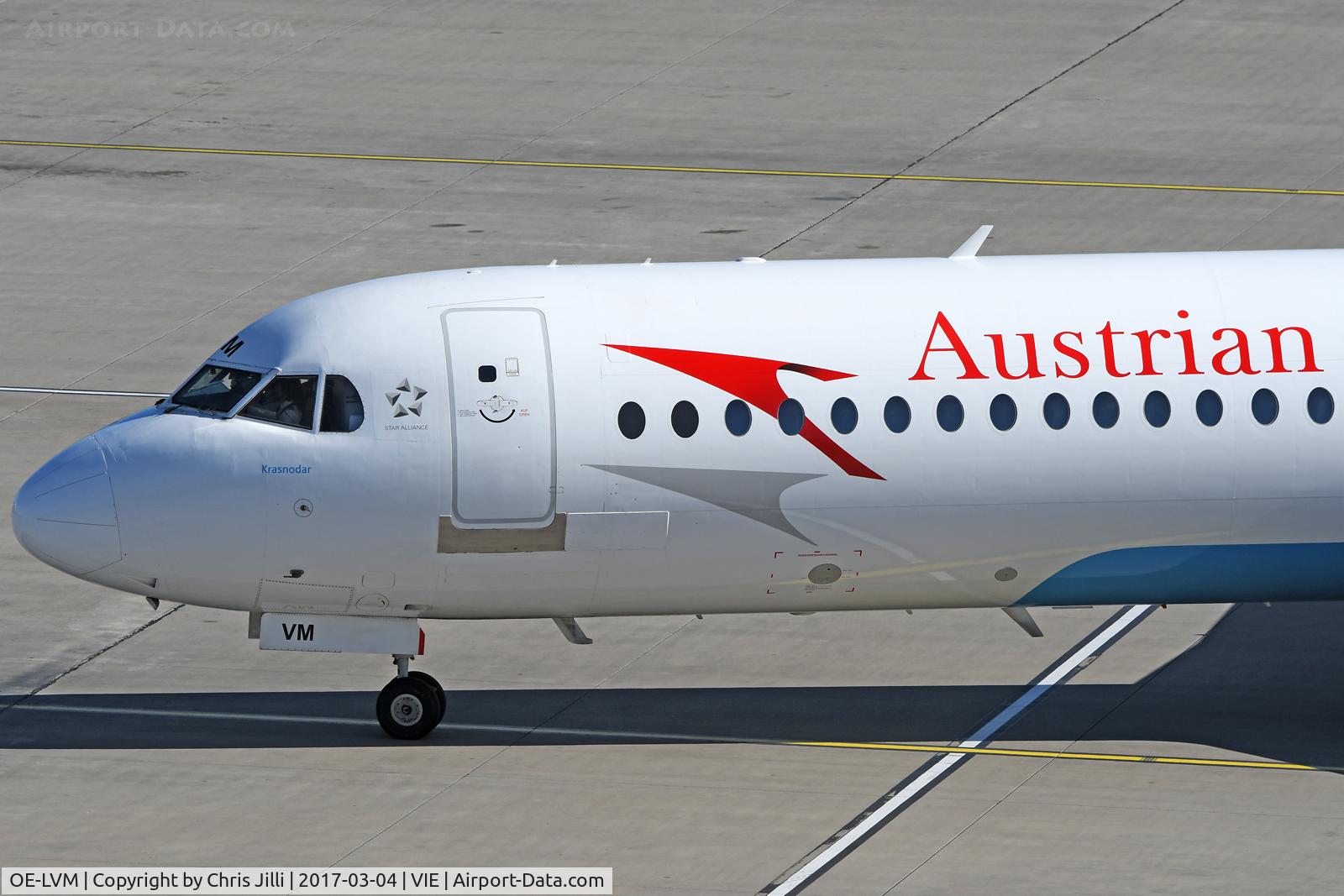 OE-LVM, 1991 Fokker F100 (F-28-0100) C/N 11361, Austrian Airlines