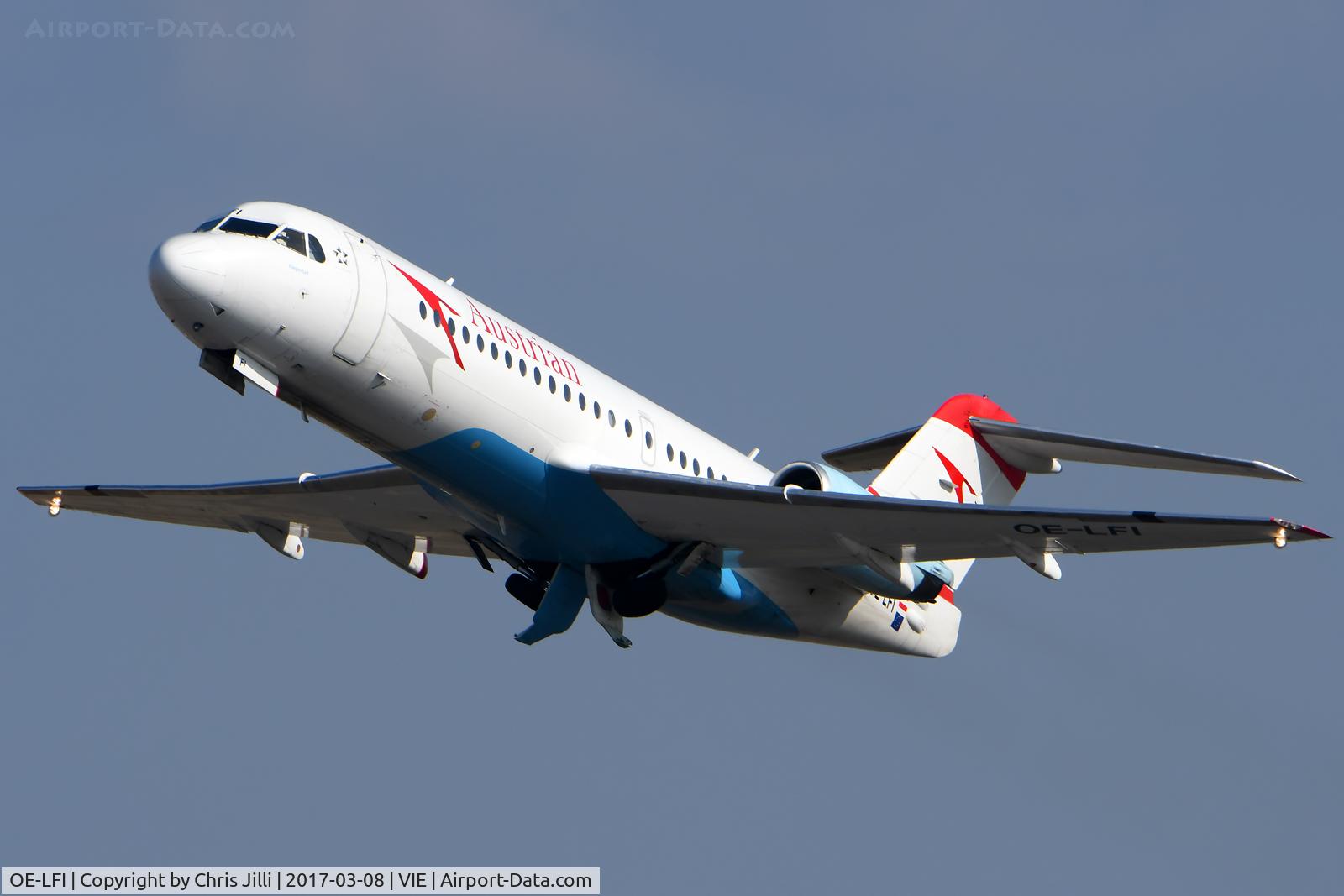 OE-LFI, 1995 Fokker 70 (F-28-0070) C/N 11529, Austrian Airlines