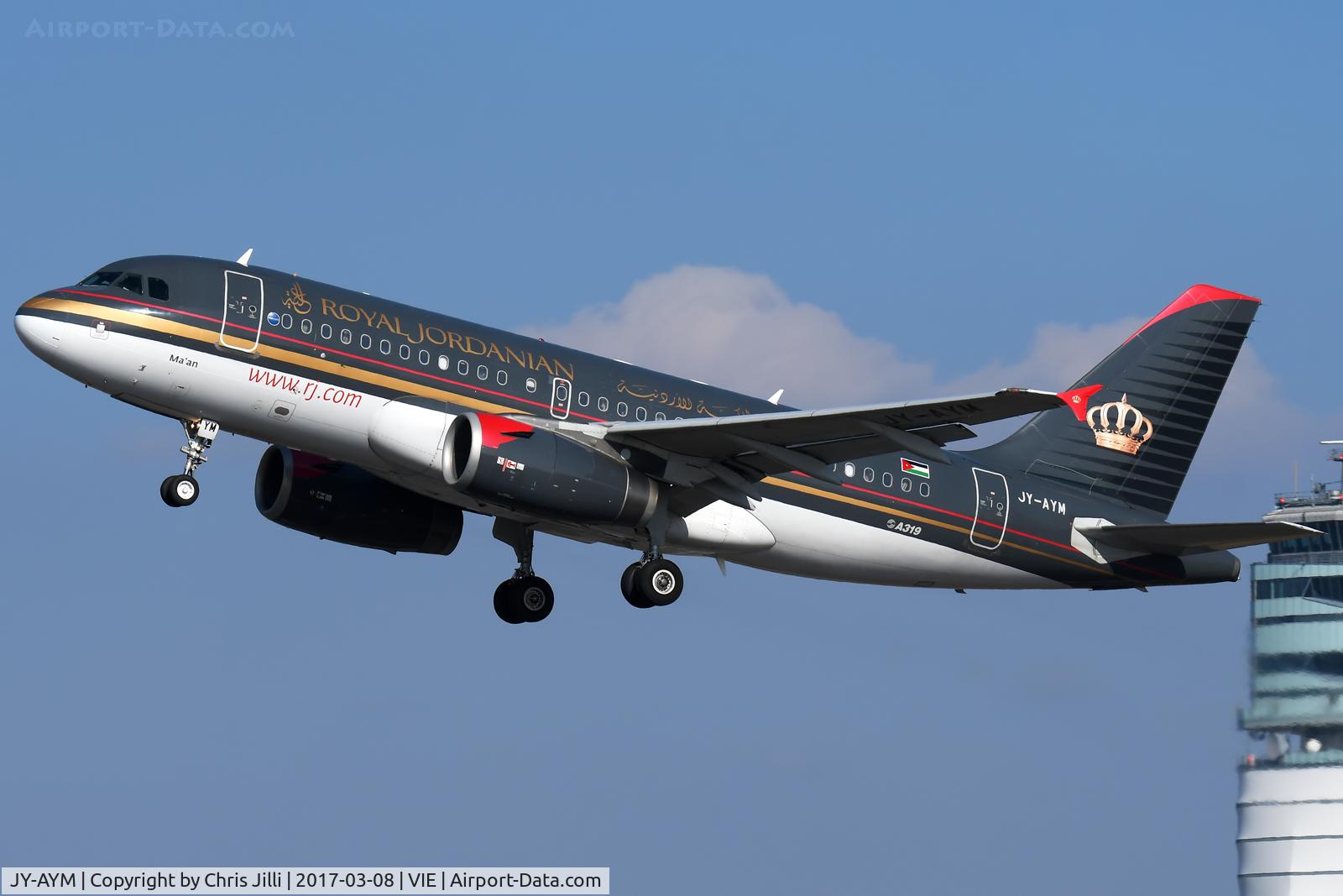JY-AYM, 2008 Airbus A319-132 C/N 3685, Royal Jordanian