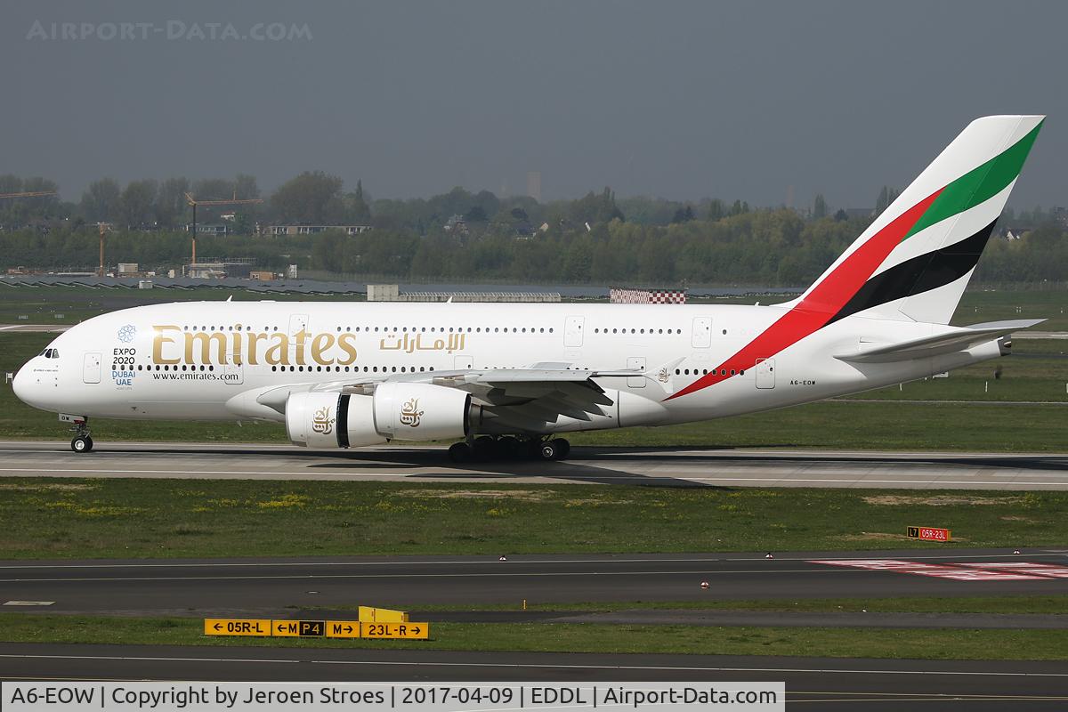A6-EOW, 2015 Airbus A380-861 C/N 207, @ Dusseldorf Airport,