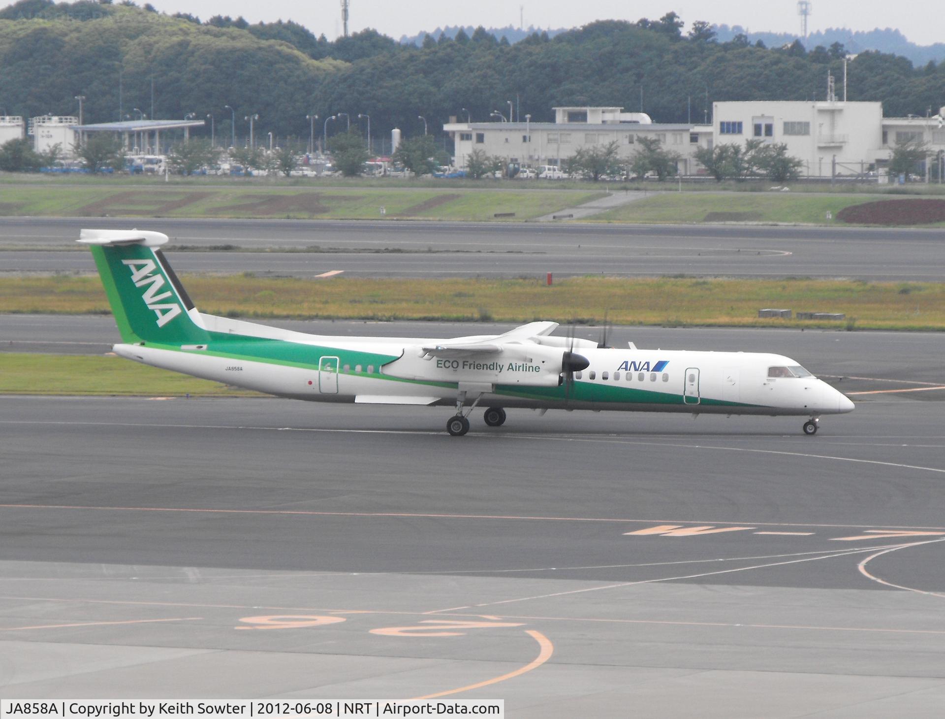JA858A, 2011 De Havilland Canada DHC-8-402Q Dash 8 C/N 4385, Taxying for departure