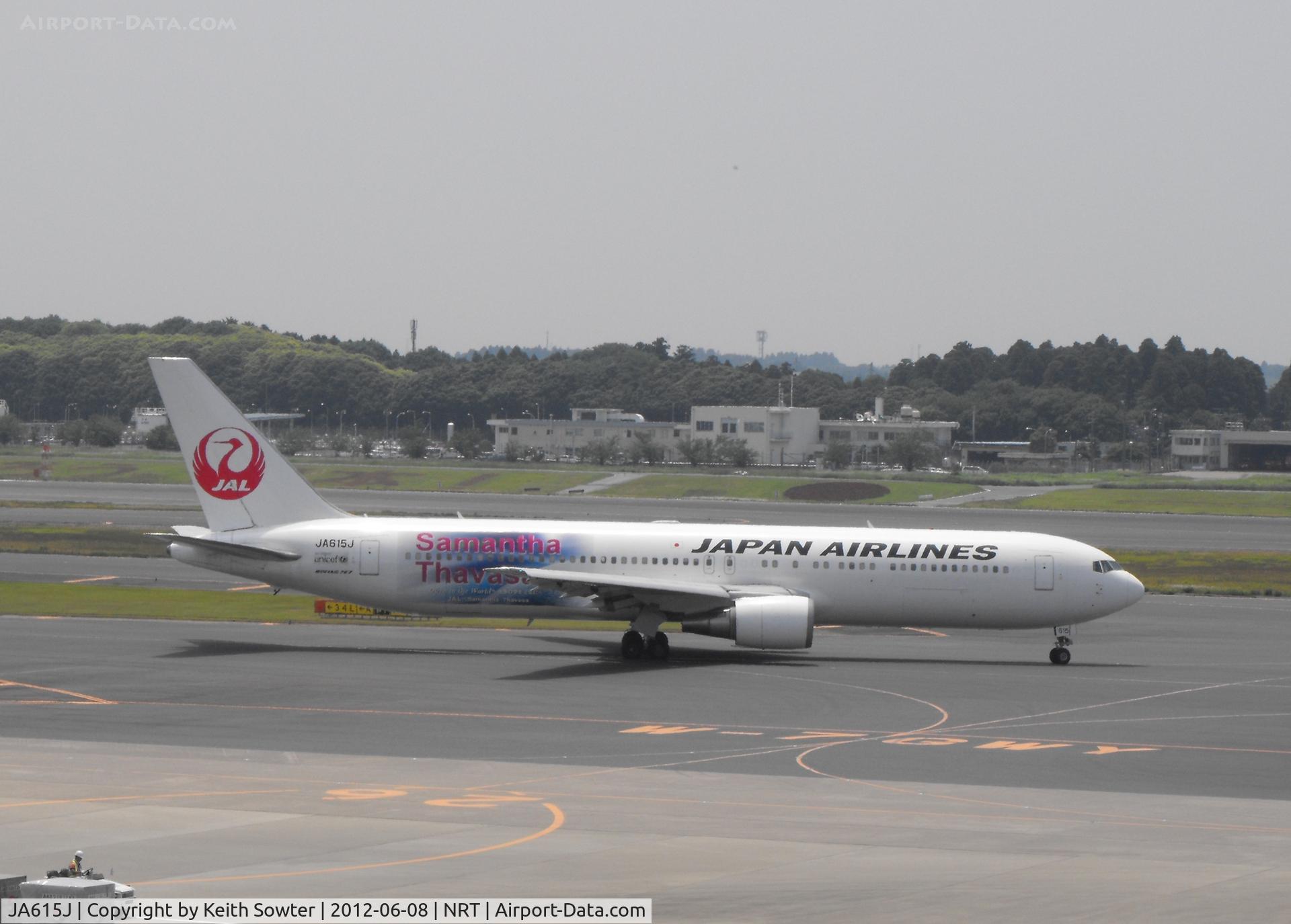 JA615J, 2006 Boeing 767-346/ER C/N 33850, Taxying for departure