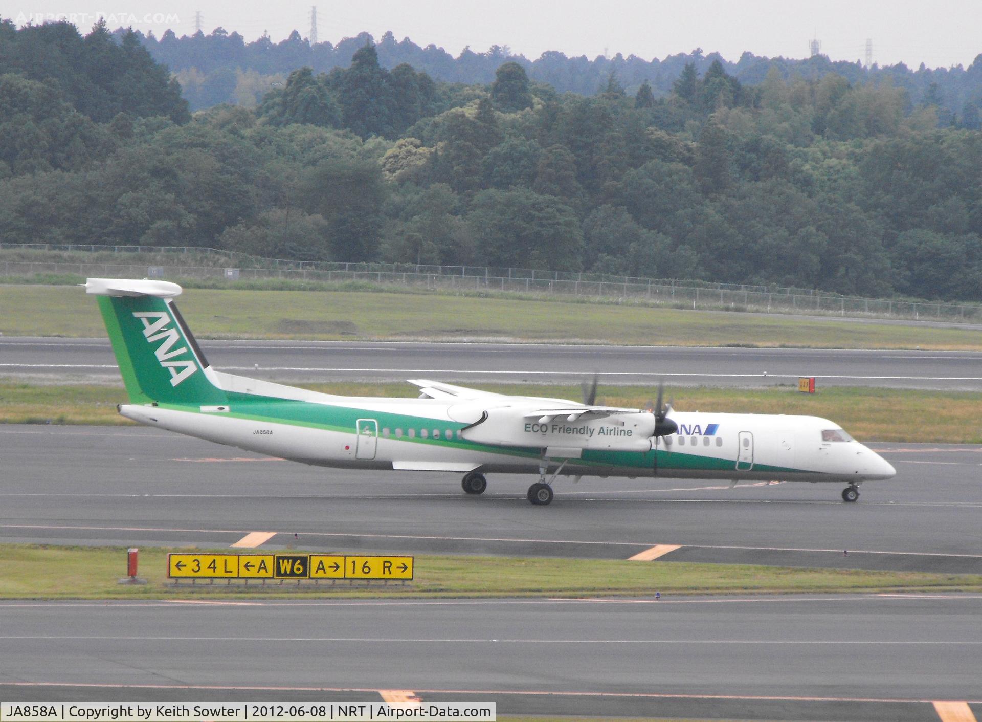 JA858A, 2011 De Havilland Canada DHC-8-402Q Dash 8 C/N 4385, Taxying for departure