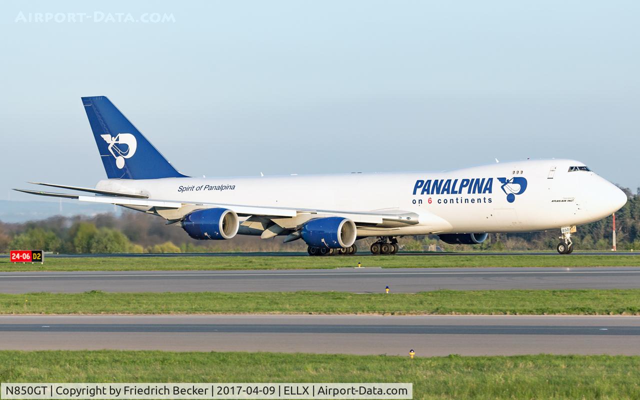 N850GT, 2012 Boeing 747-87UF/SCD C/N 37570, departure via RW24