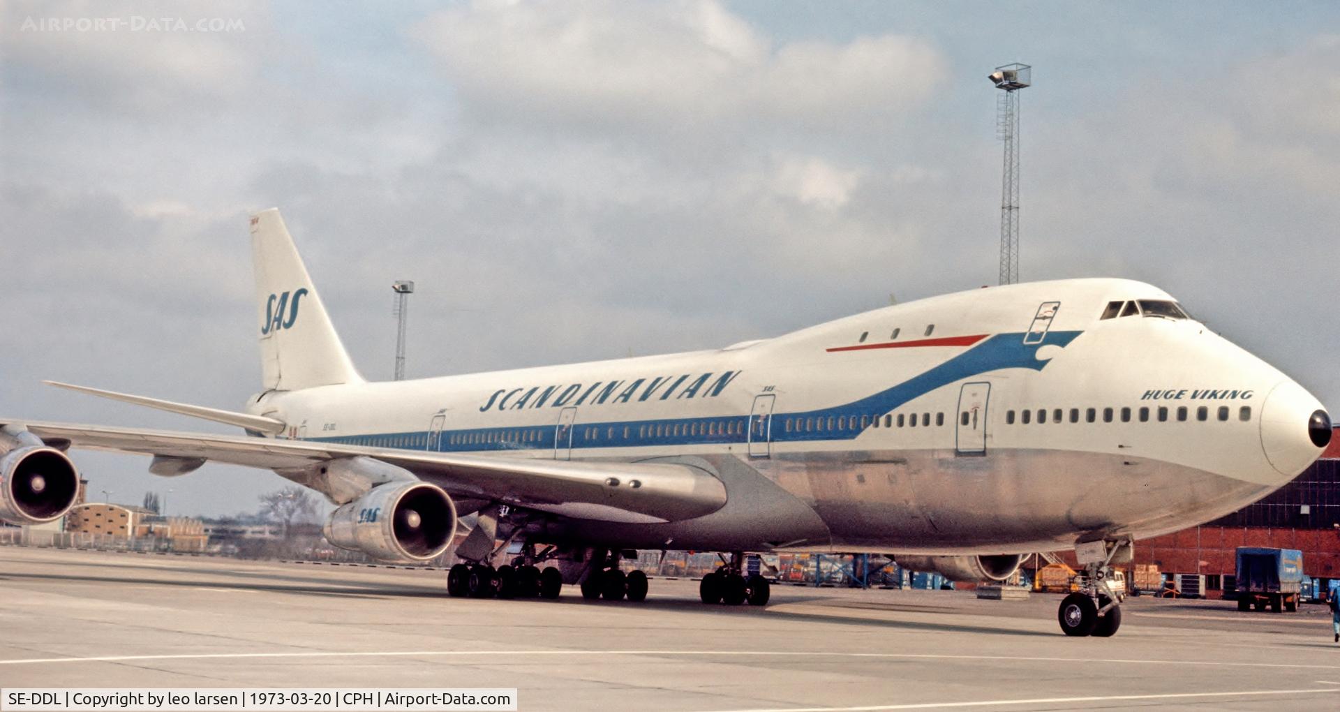 SE-DDL, 1971 Boeing 747-283B C/N 20120, Copenhagen 20.3.1973