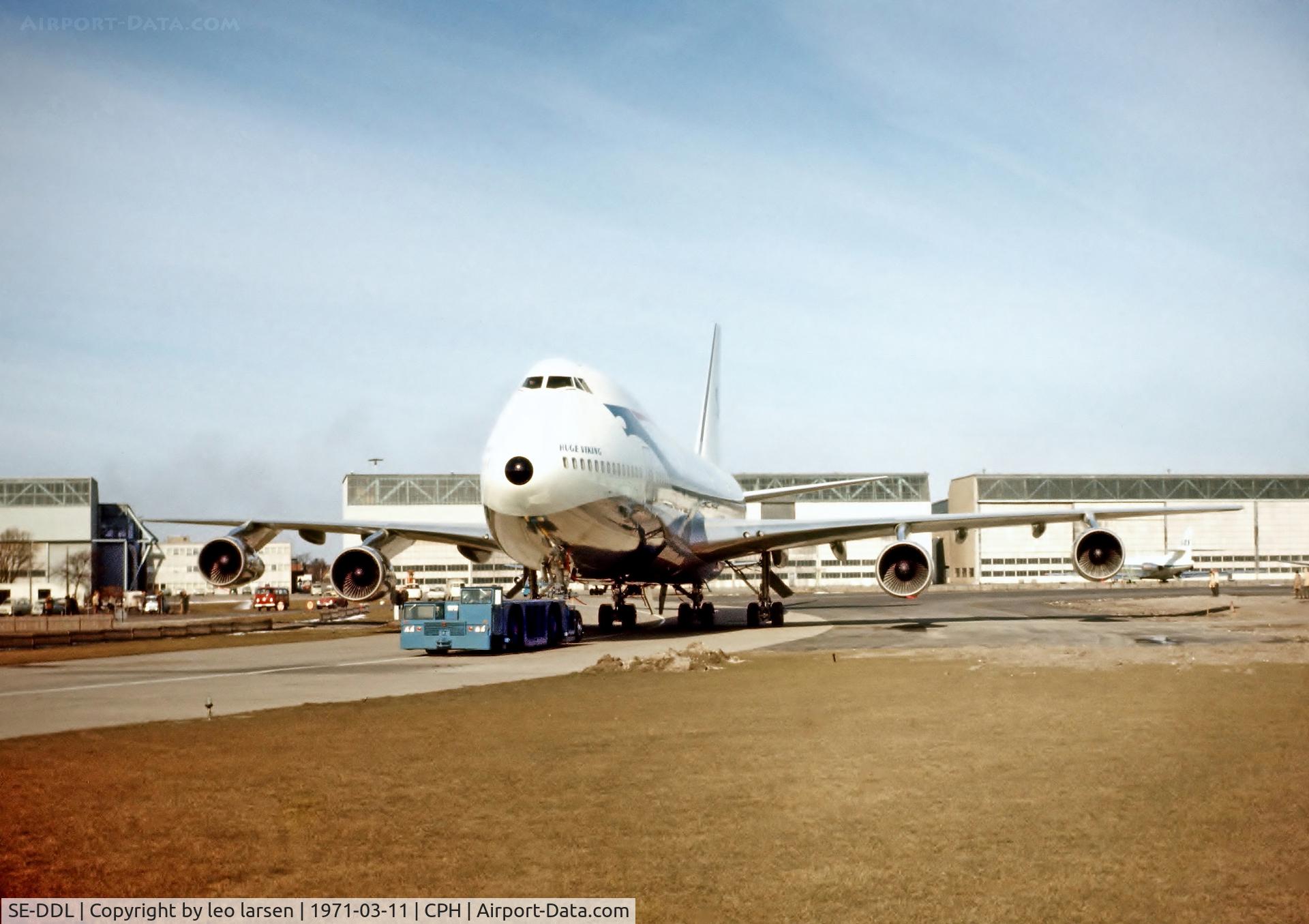 SE-DDL, 1971 Boeing 747-283B C/N 20120, Copenhagen 11.3.1971