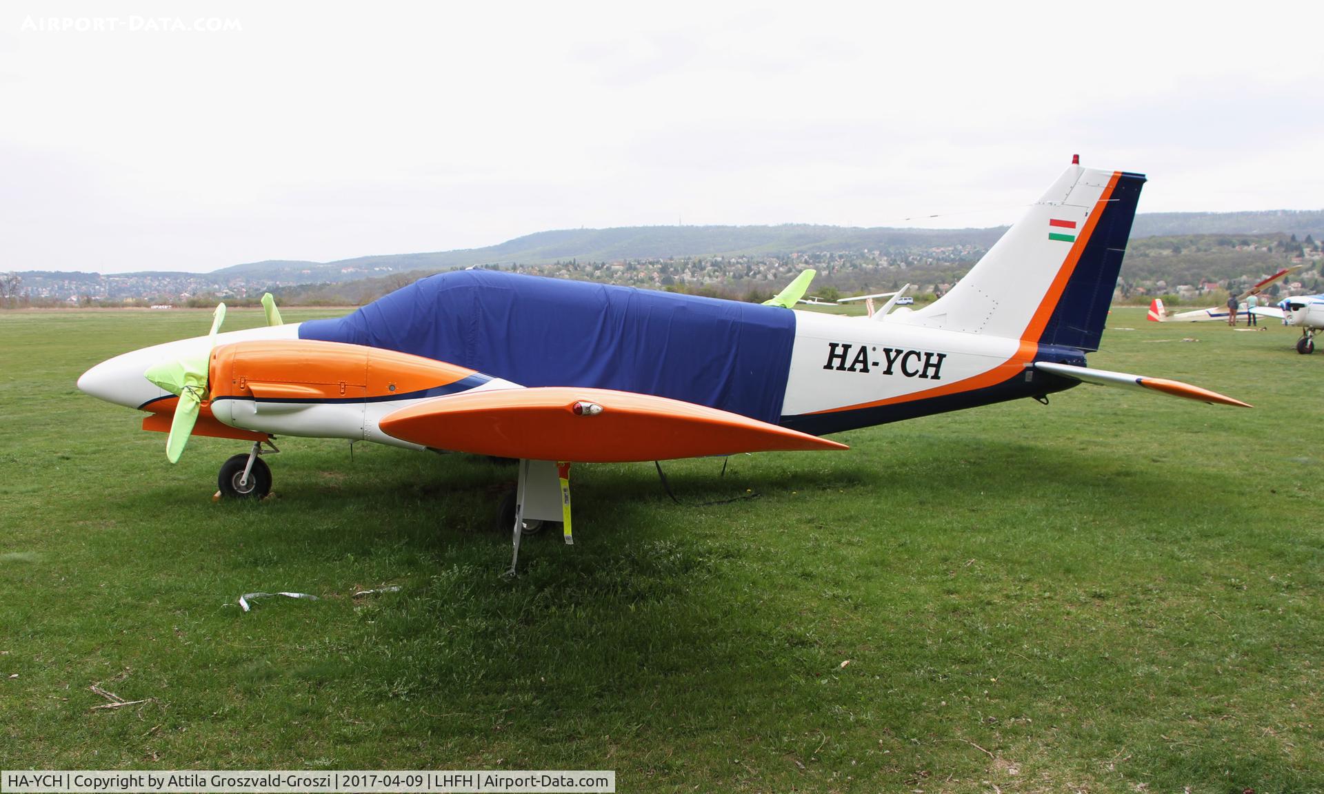 HA-YCH, Piper PA-34-200 Seneca C/N 34-7350290, Farkashegy Airfield, Hungary
