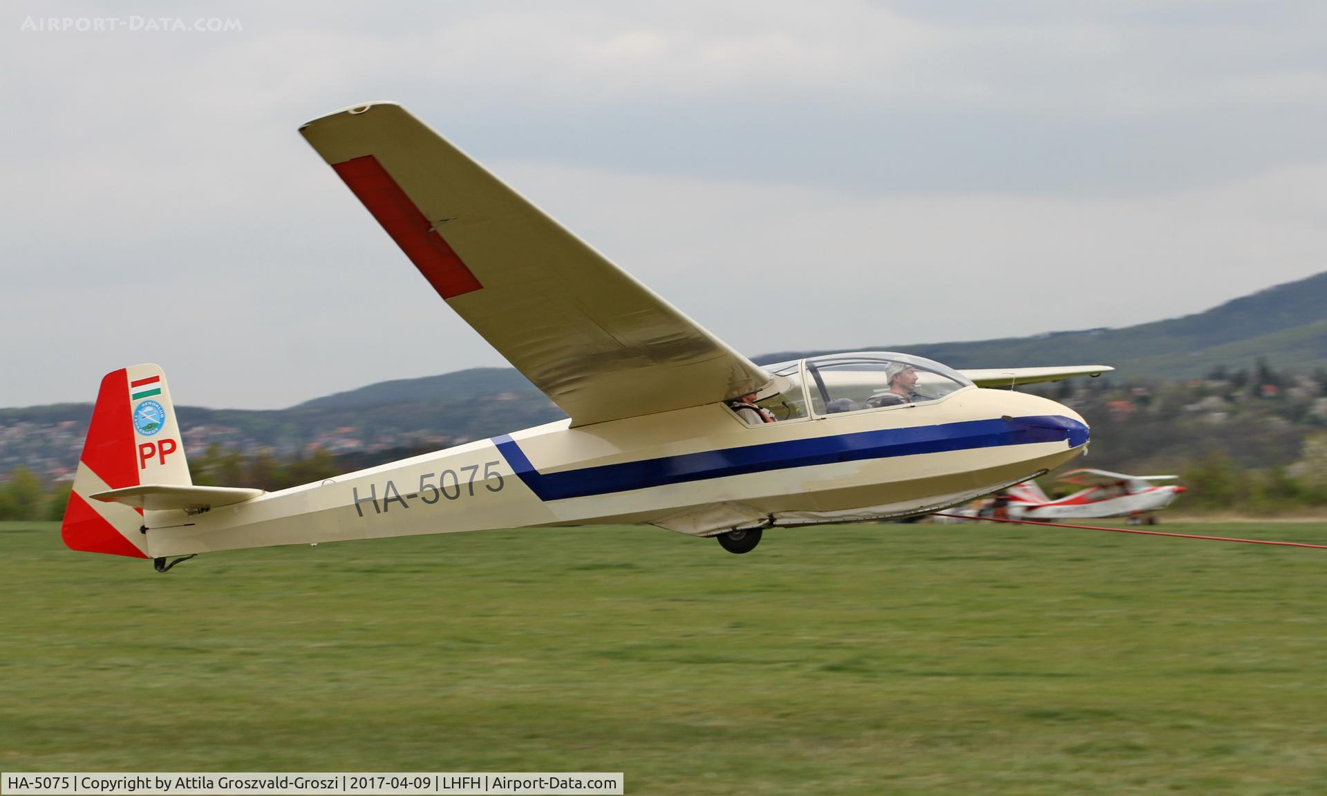 HA-5075, Schleicher Ka-7 Rhonadler C/N 7008, Farkashegy Airfield, Hungary