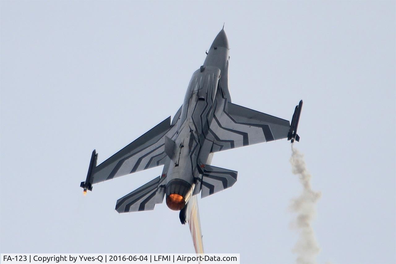 FA-123, SABCA F-16AM Fighting Falcon C/N 6H-123, Belgian Air Force SABCA F-16AM Fighting Falcon, On display, Istres-Le Tubé Air Base 125 (LFMI-QIE) open day 2016