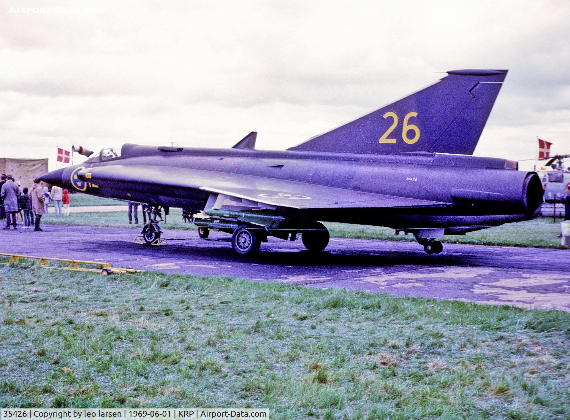 35426, 1966 Saab J35F Draken C/N 35-426, Karup Danish Air Show 1.6.1969