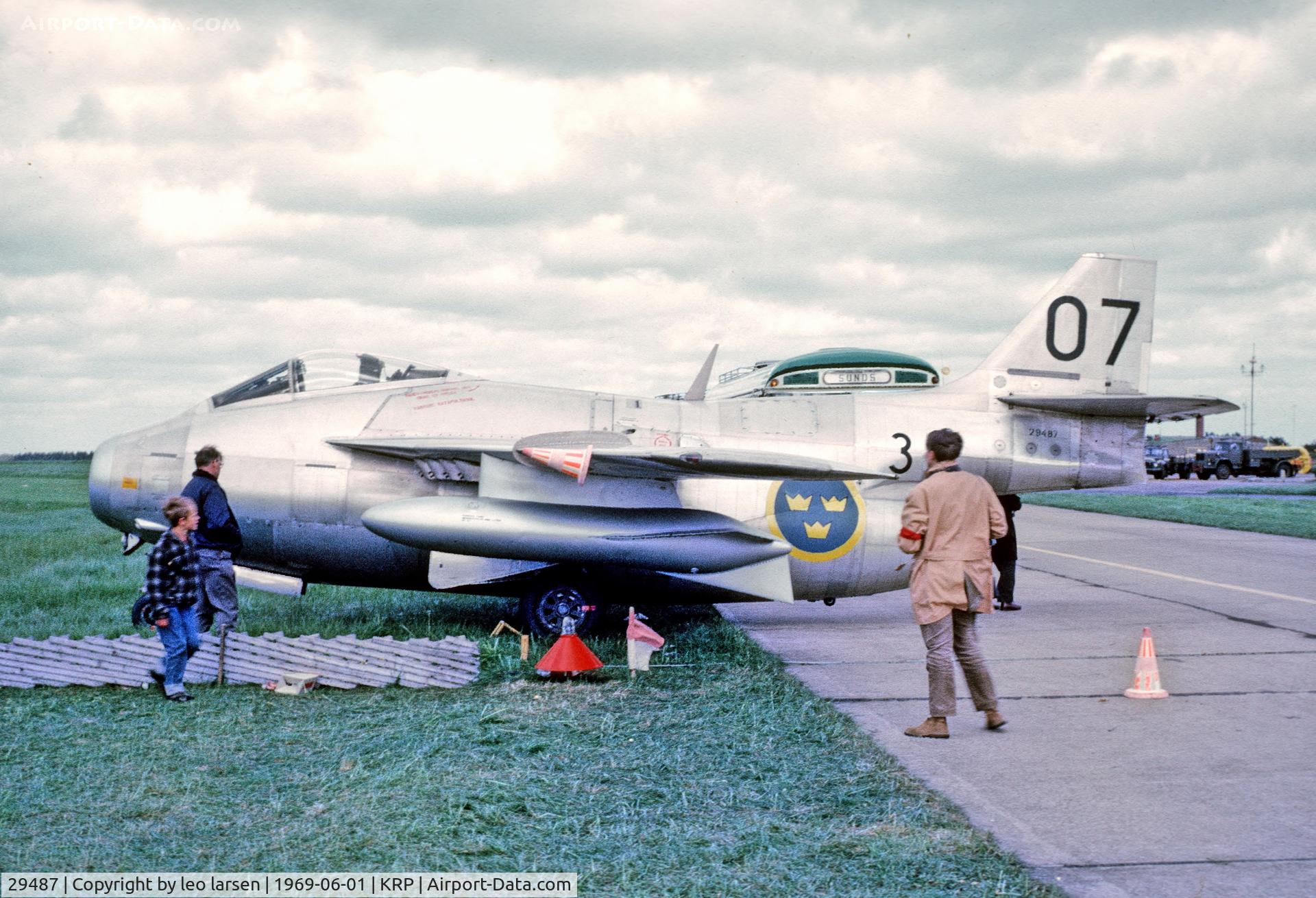29487, Saab J-29F Tunnan C/N 29487, Karup Danish Air Show 1.6.1969