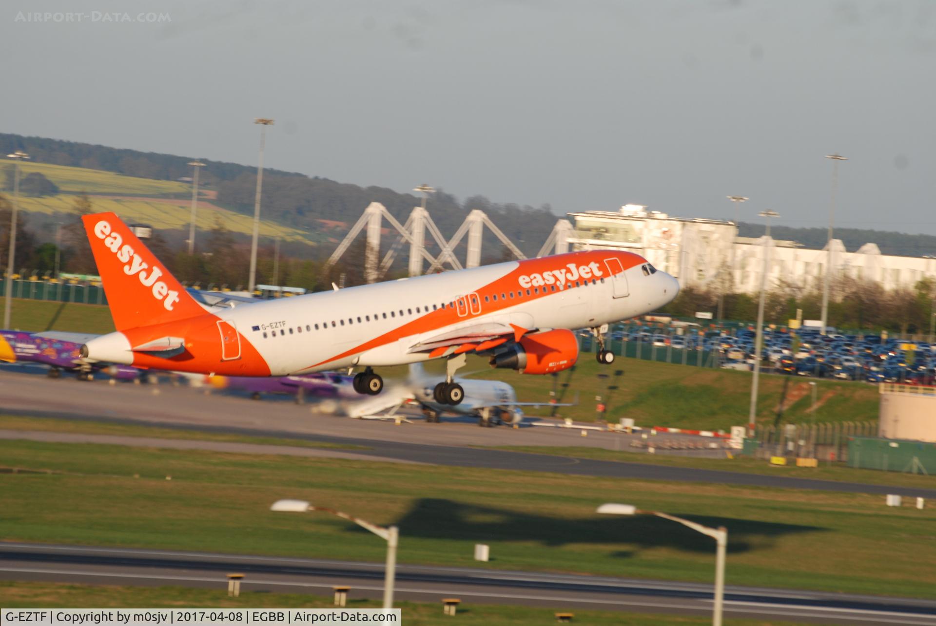 G-EZTF, 2009 Airbus A320-214 C/N 3922, From the Car Park at EGBB
