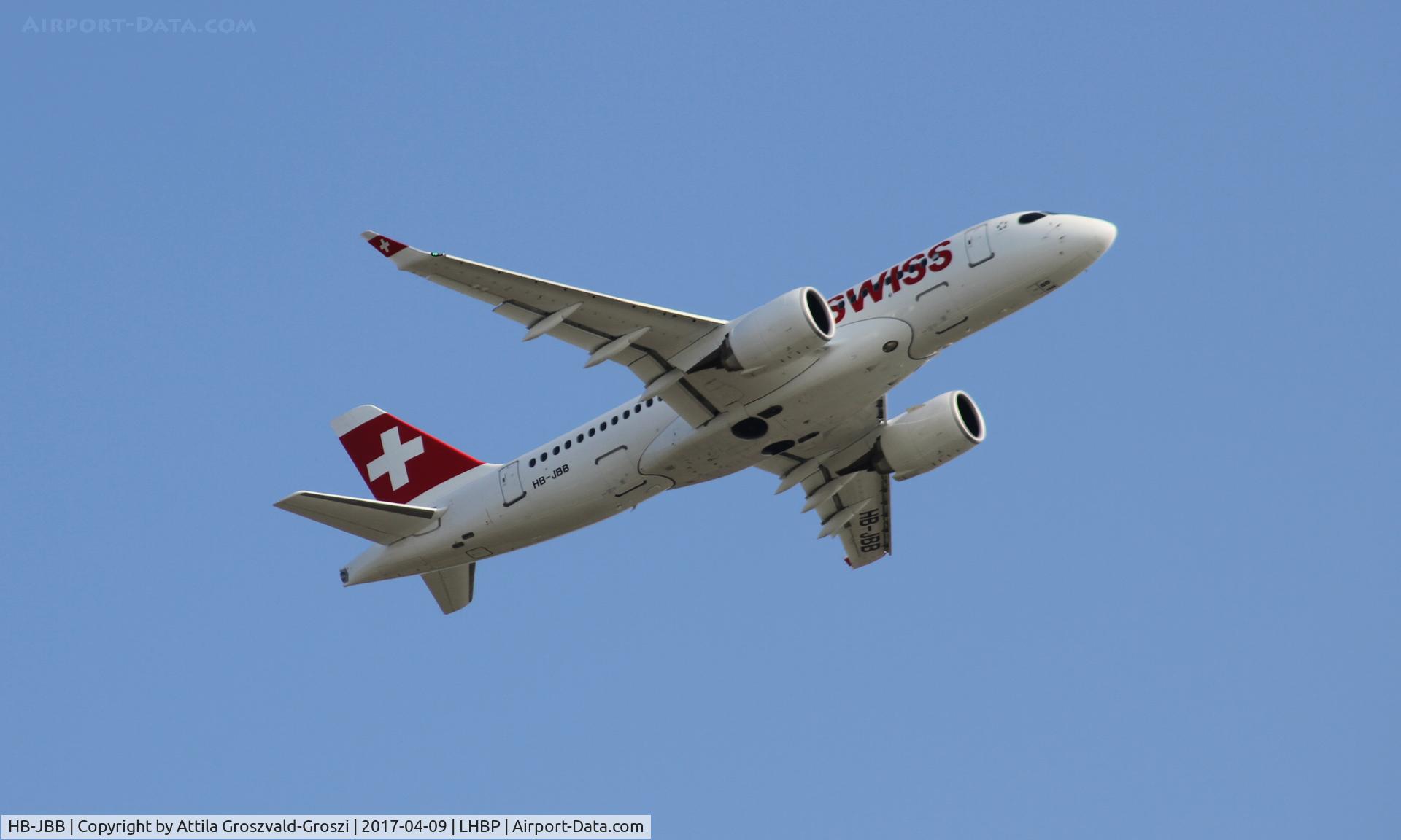 HB-JBB, 2016 Bombardier CSeries CS100 (BD-500-1A10) C/N 50011, Liszt Ferenc (Ferihegy) Airport, Hungary