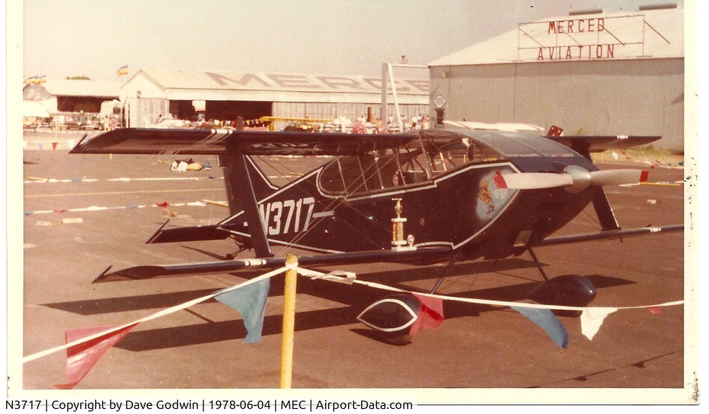 N3717, 1968 Sorrell SNS-3 C/N 3, I owned and recovered the SNS-3 and it was a great flyer and I wish I knew it's location.  Sold it after I completed my SNS-7. 
Please contact me if you know it's location.
david.p.godwin@gmail.com