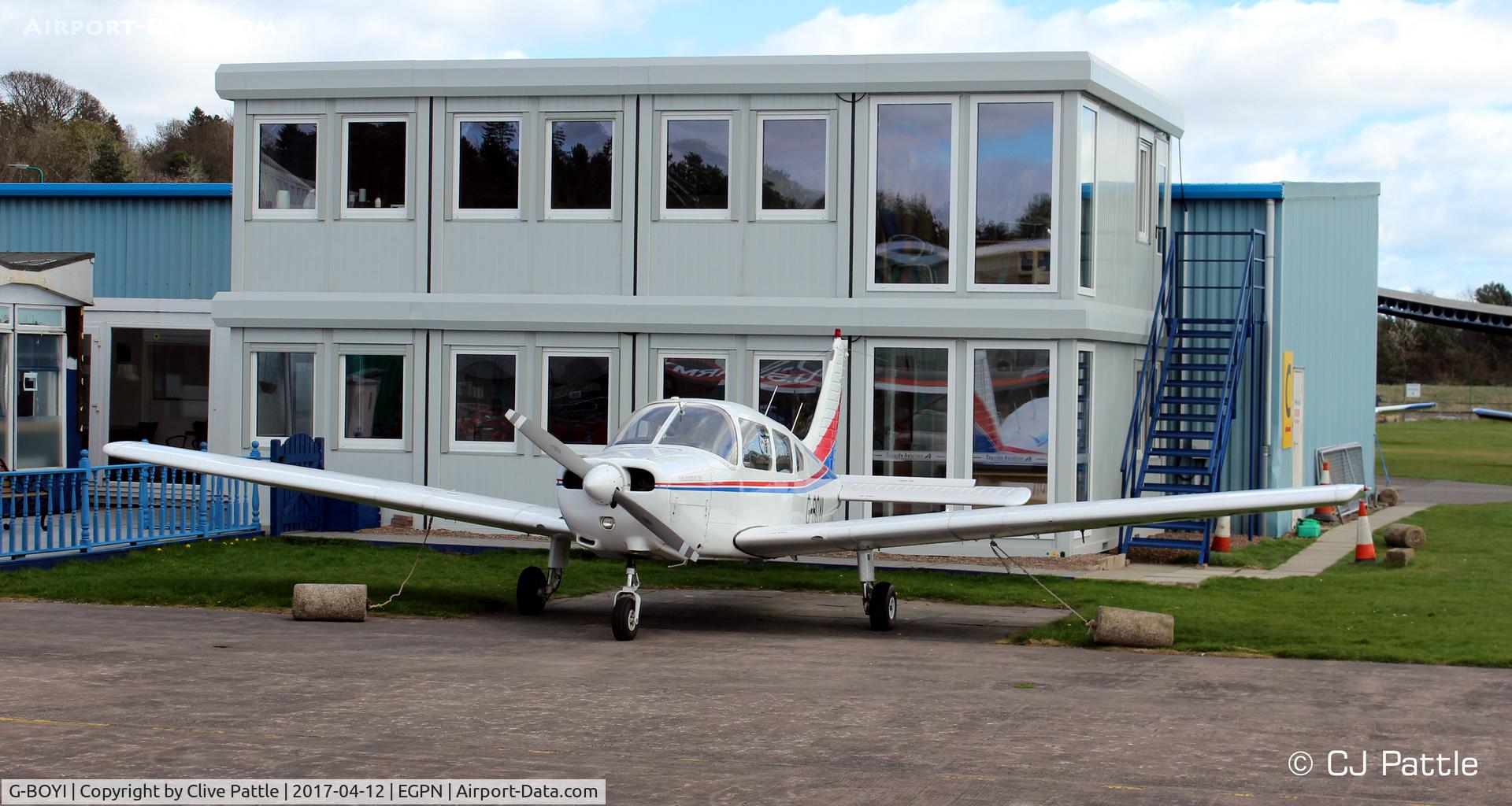 G-BOYI, 1978 Piper PA-28-161 Cherokee Warrior II C/N 28-7816183, Parked up on visit to EGPN
