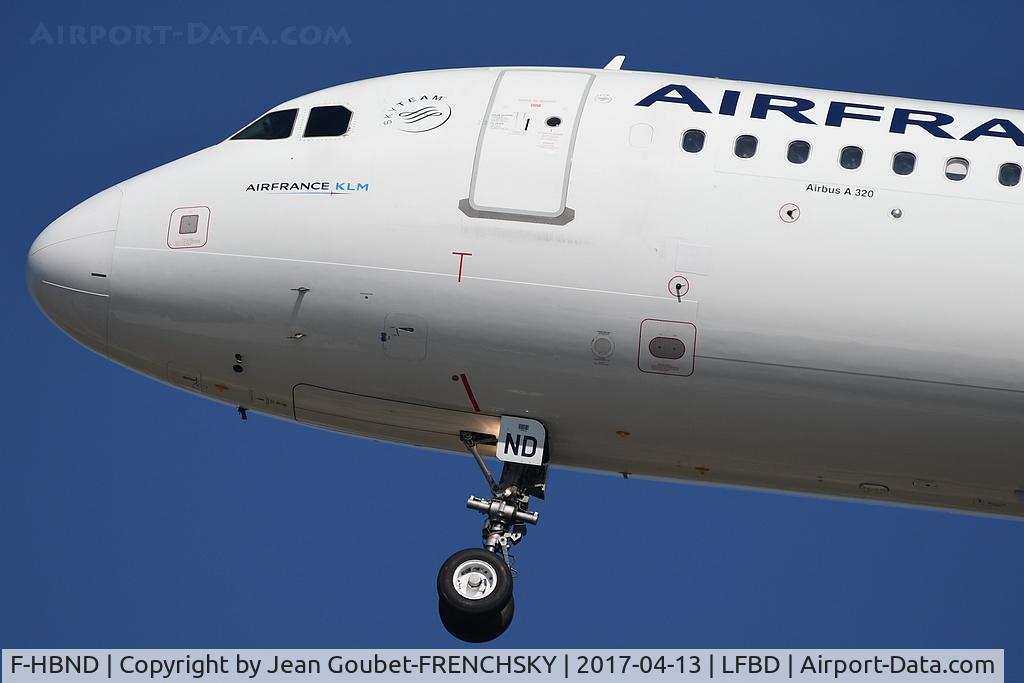 F-HBND, 2011 Airbus A320-214 C/N 4604, AF6256 from Paris Orly landing 23